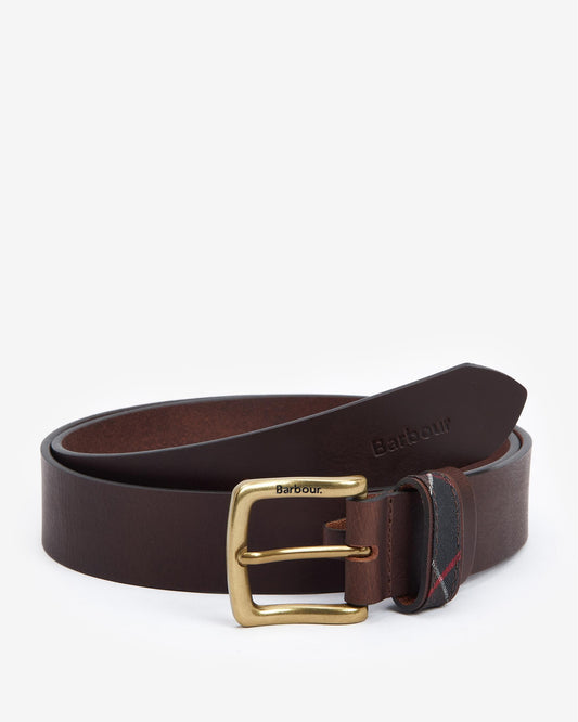 Barbour Esk Mens Leather Belt - Brown