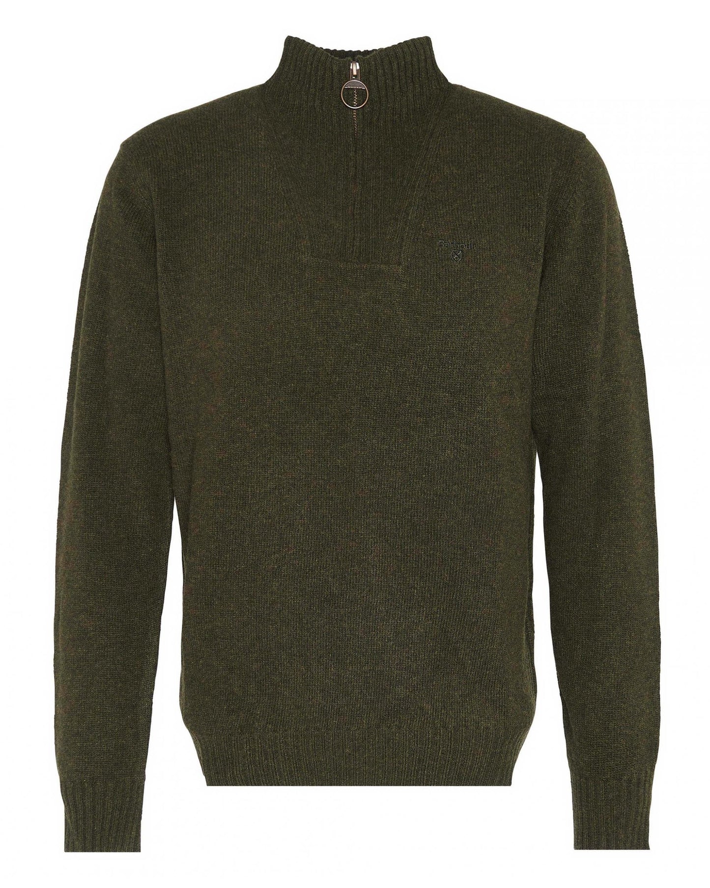 Barbour Essential Lambswool Mens Half-Zip Jumper - Seaweed