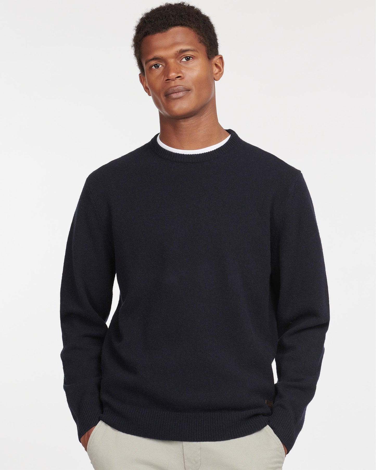 Barbour Essential Patch Mens Crew-Neck Jumper