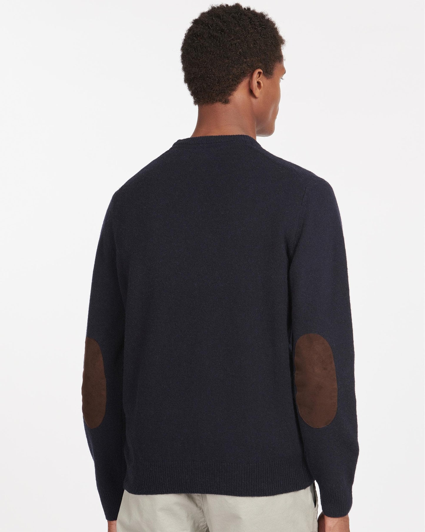 Barbour Essential Patch Mens Crew-Neck Jumper - Navy
