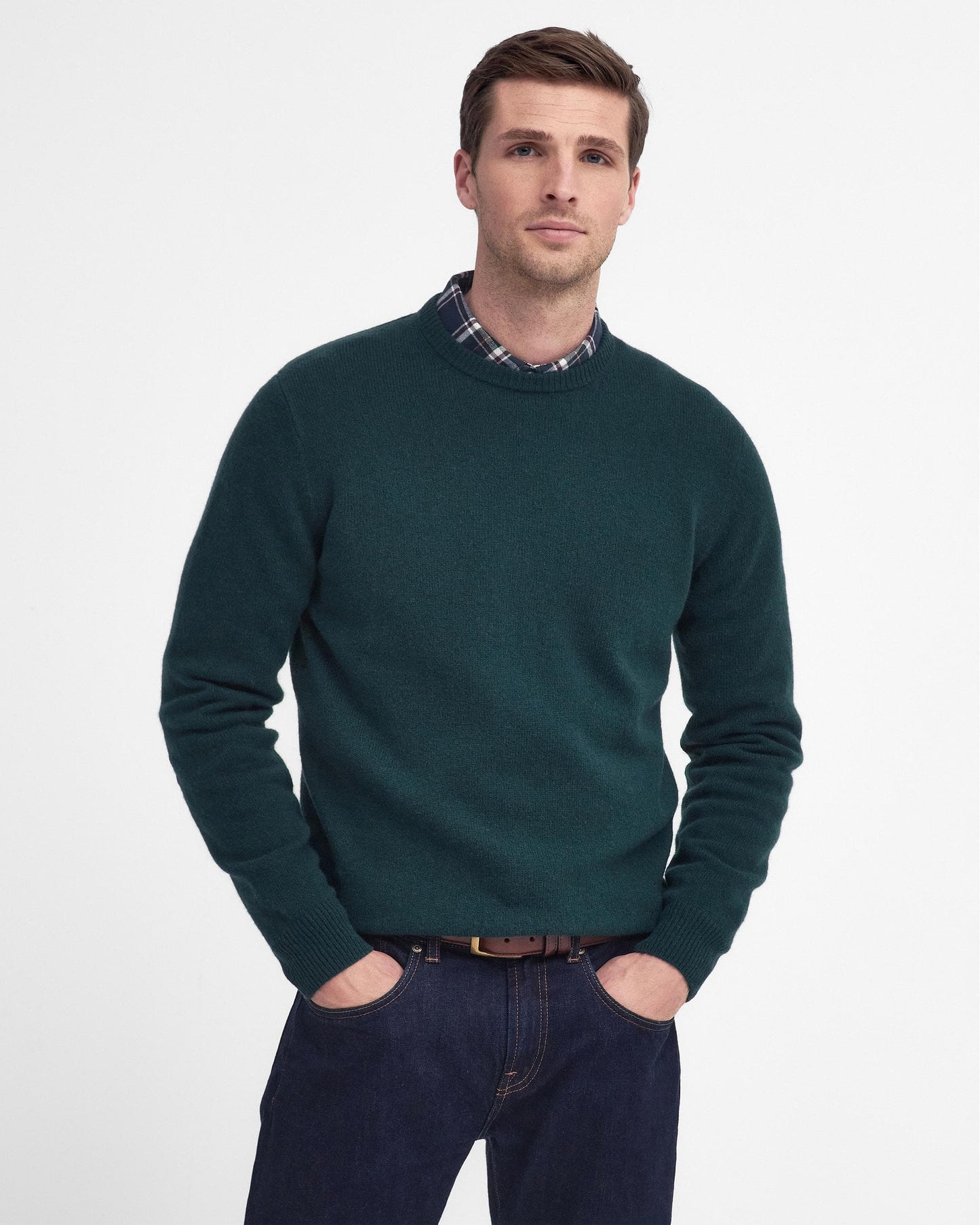 Barbour Essential Patch Mens Crew-Neck Jumper