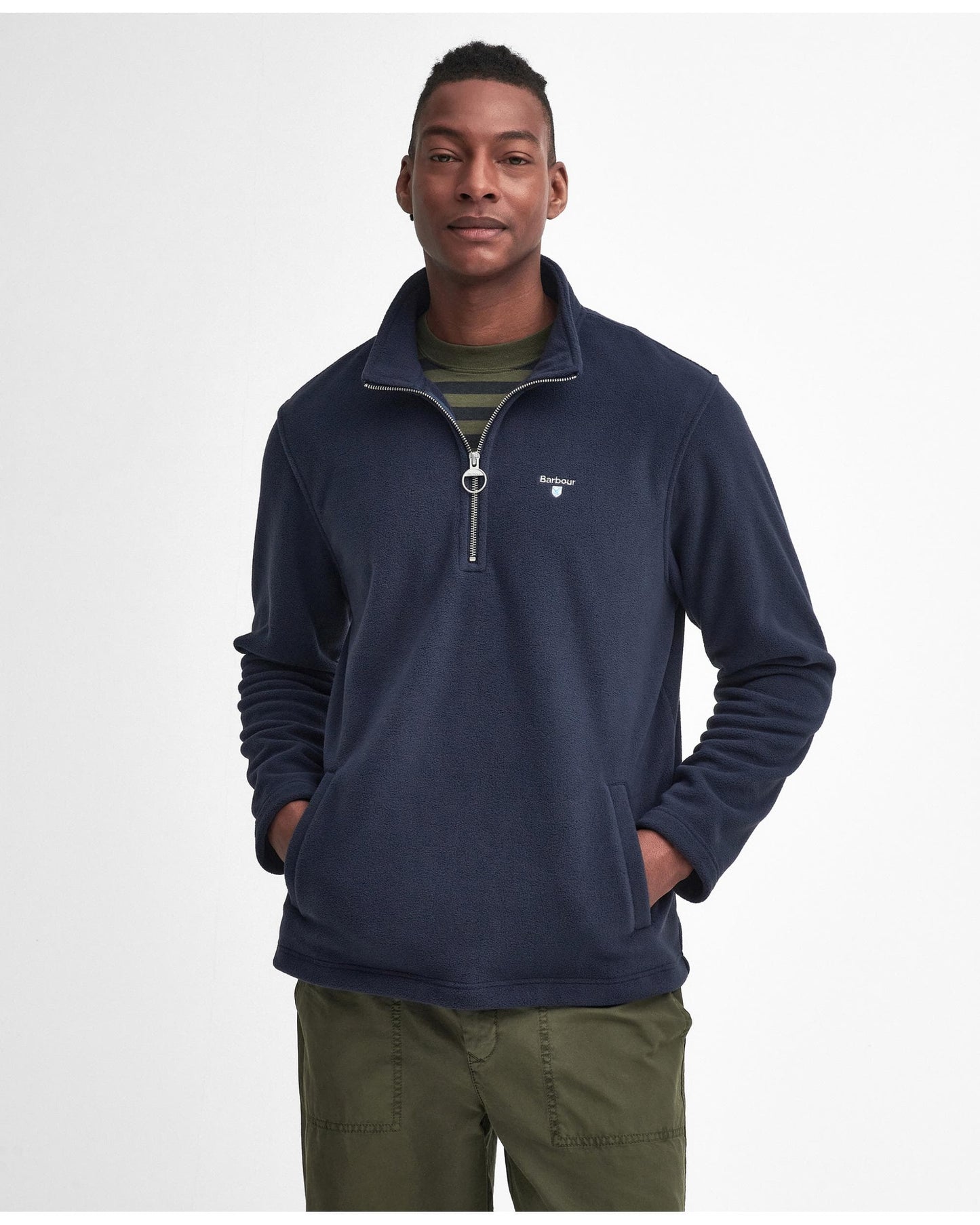 Barbour Essentials Mens Half Zip Fleece - Navy