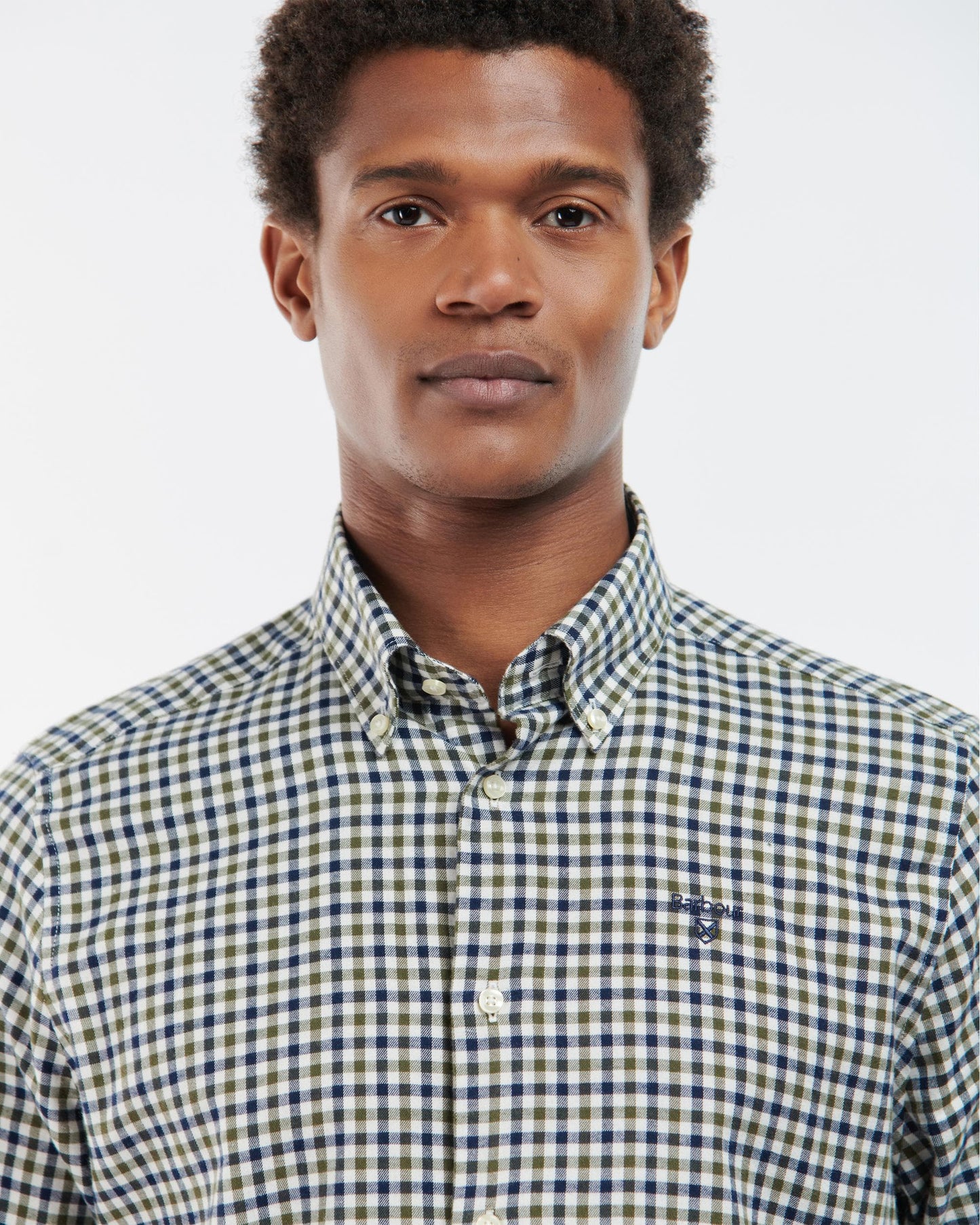 Barbour Finkle Mens Long Sleeve Tailored Fit Shirt - Olive