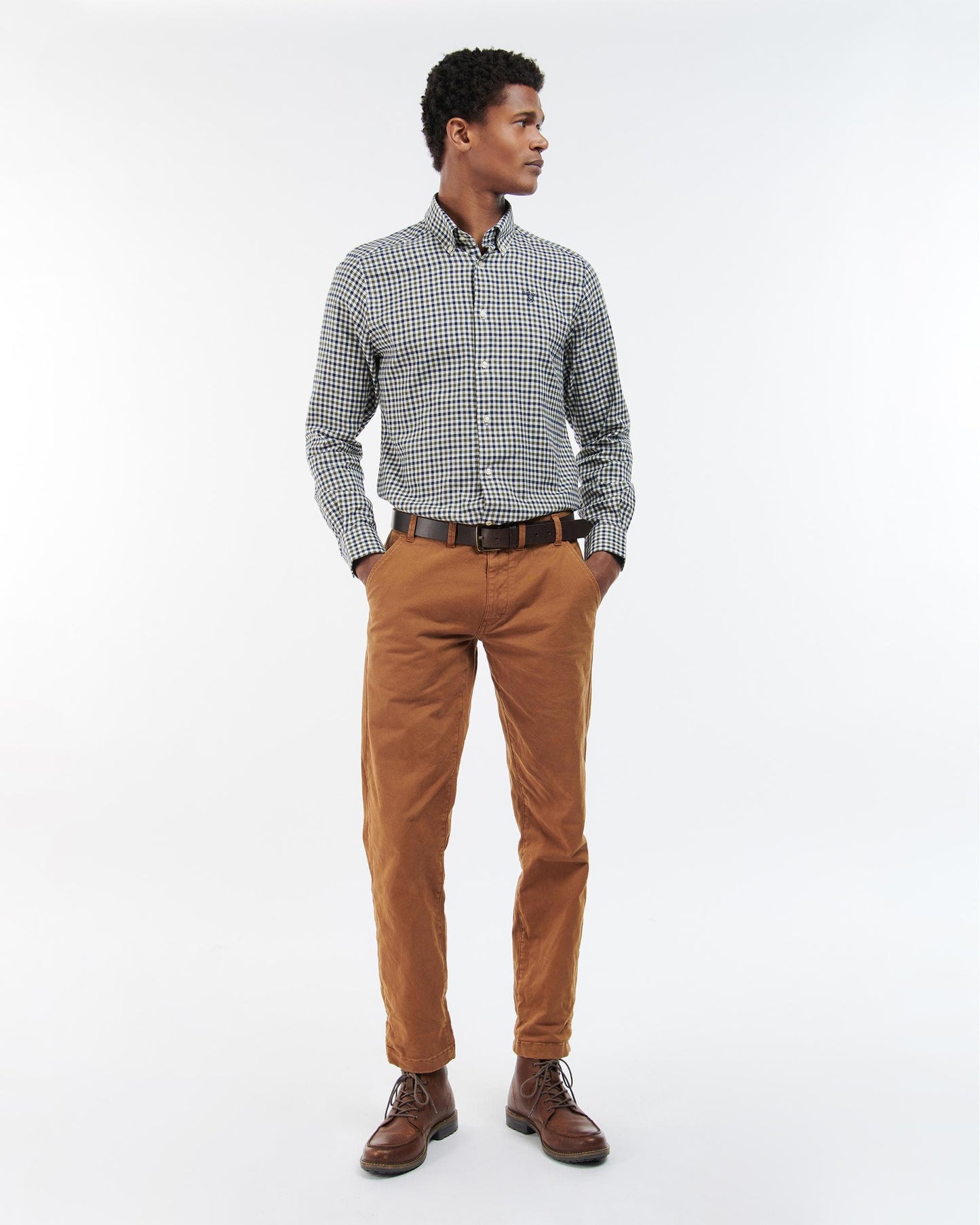 Barbour Finkle Mens Long Sleeve Tailored Fit Shirt - Olive