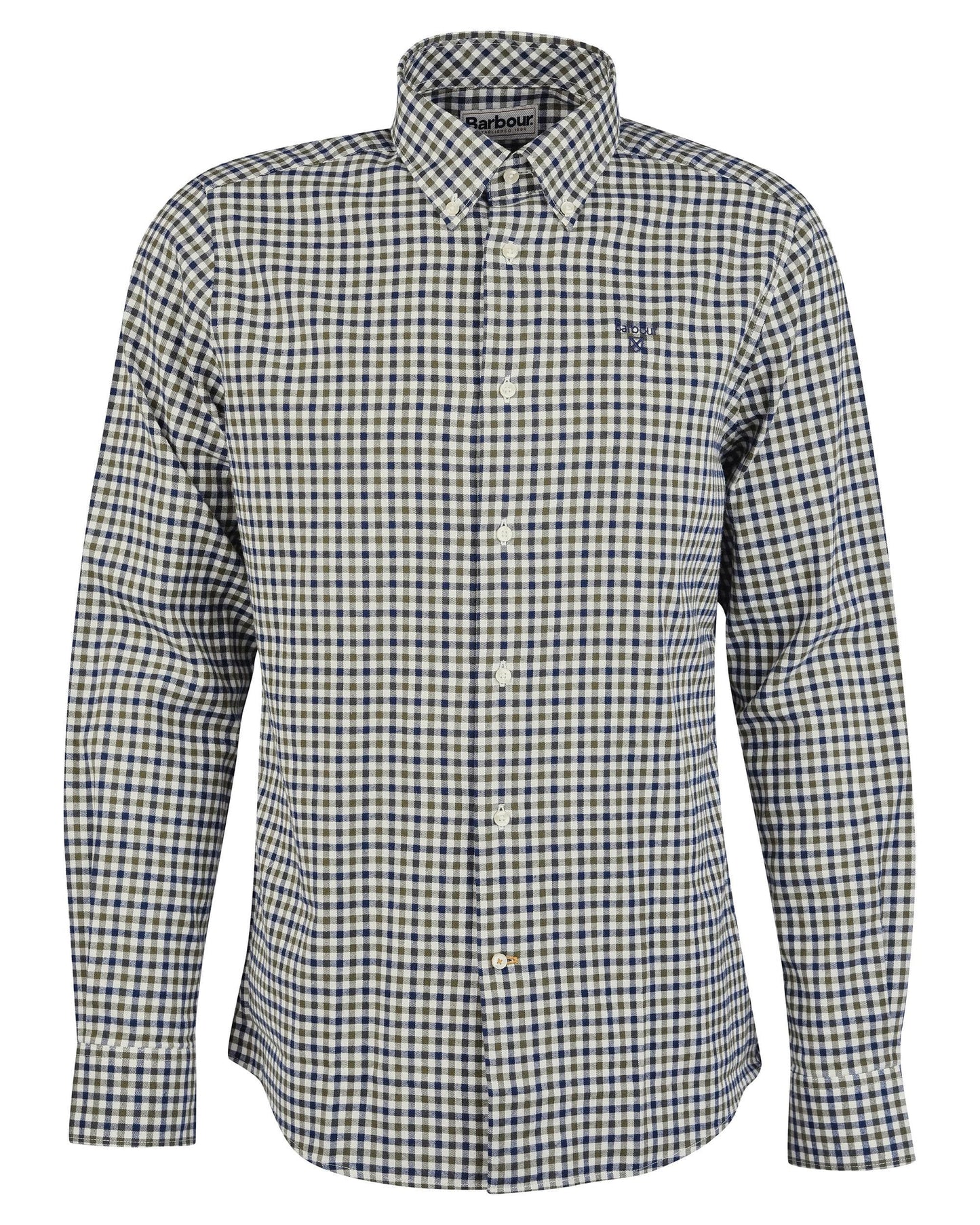 Barbour Finkle Mens Long Sleeve Tailored Fit Shirt - Olive