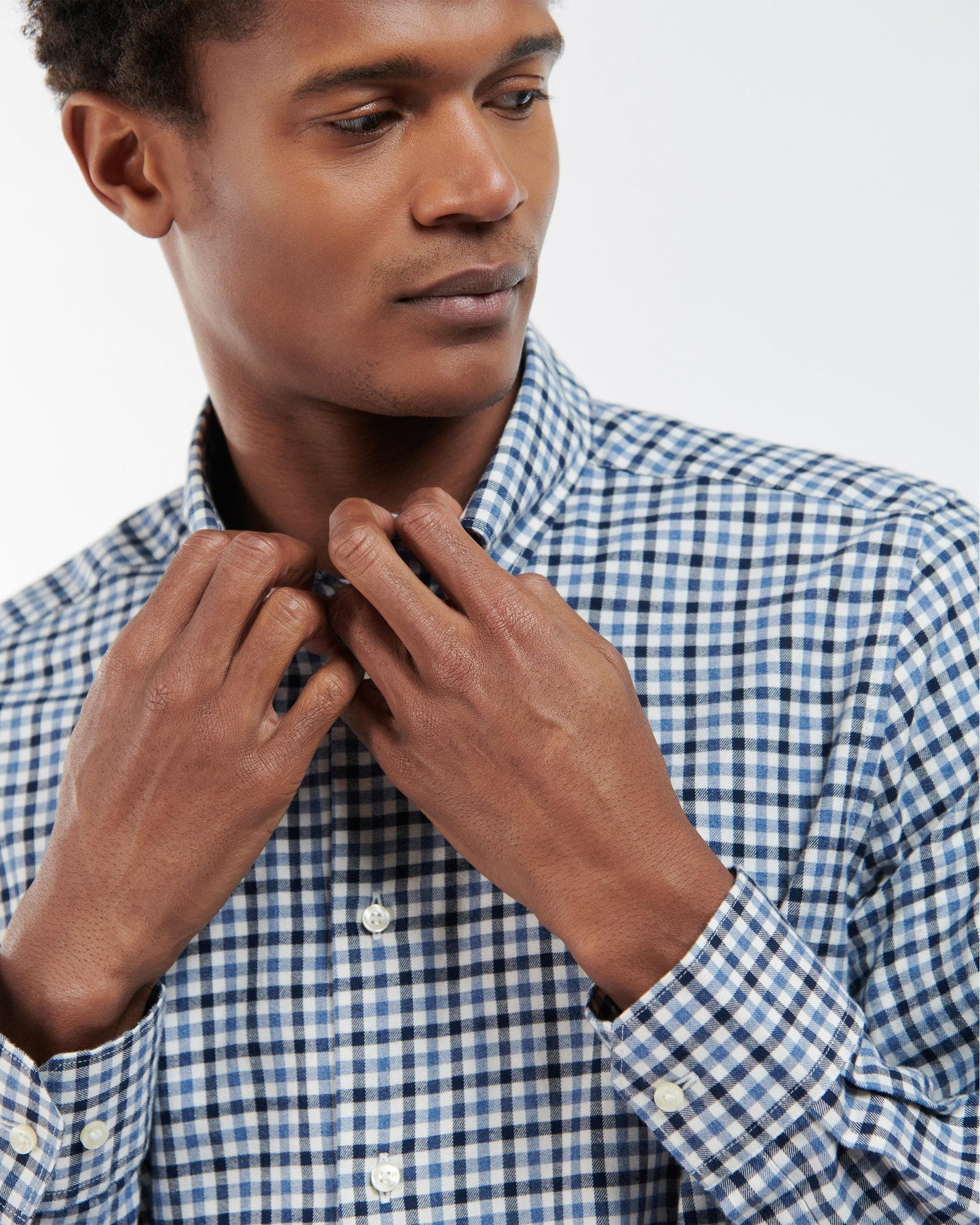 Barbour Finkle Mens Long Sleeve Tailored Fit Shirt - Navy