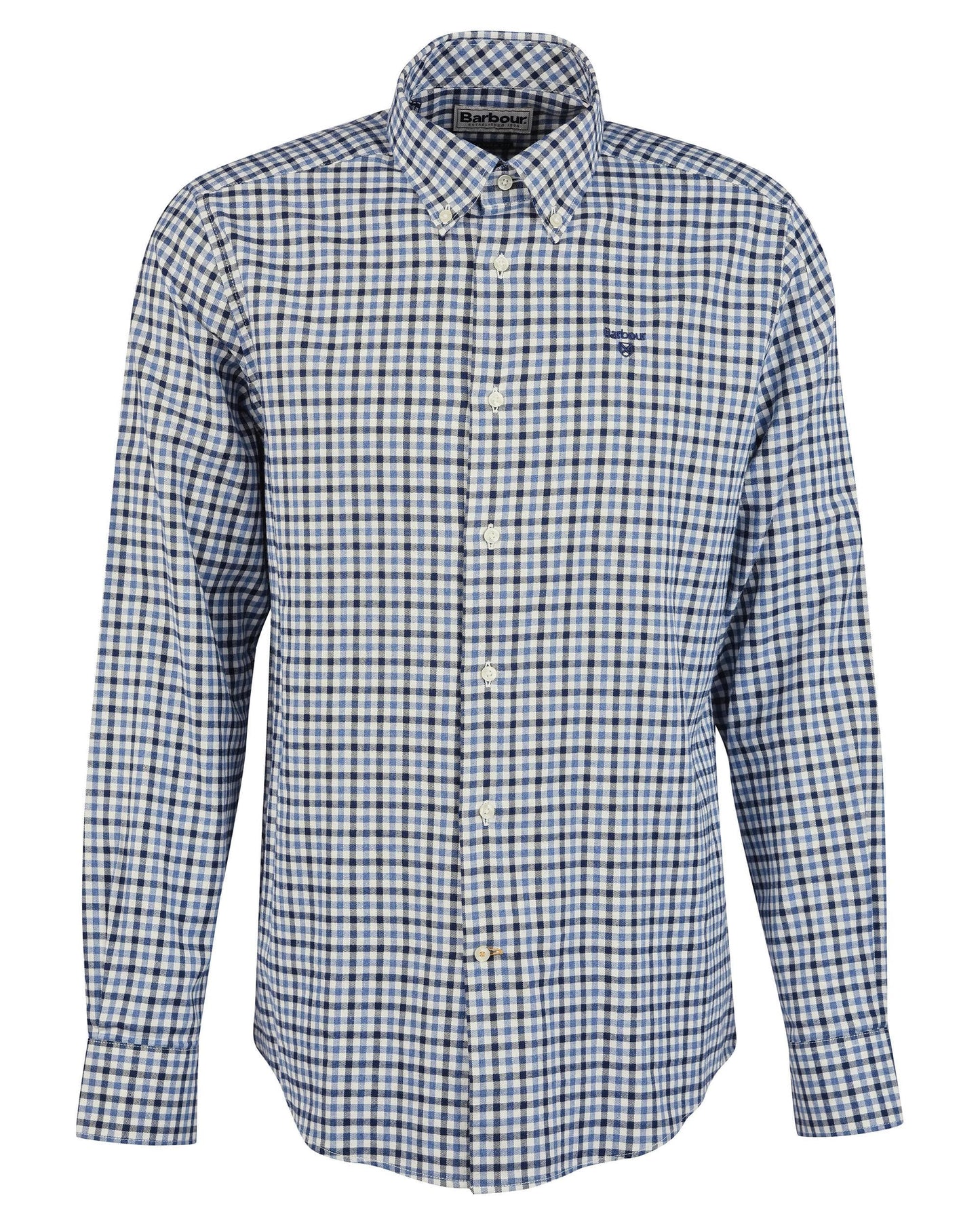 Barbour Finkle Mens Long Sleeve Tailored Fit Shirt - Navy