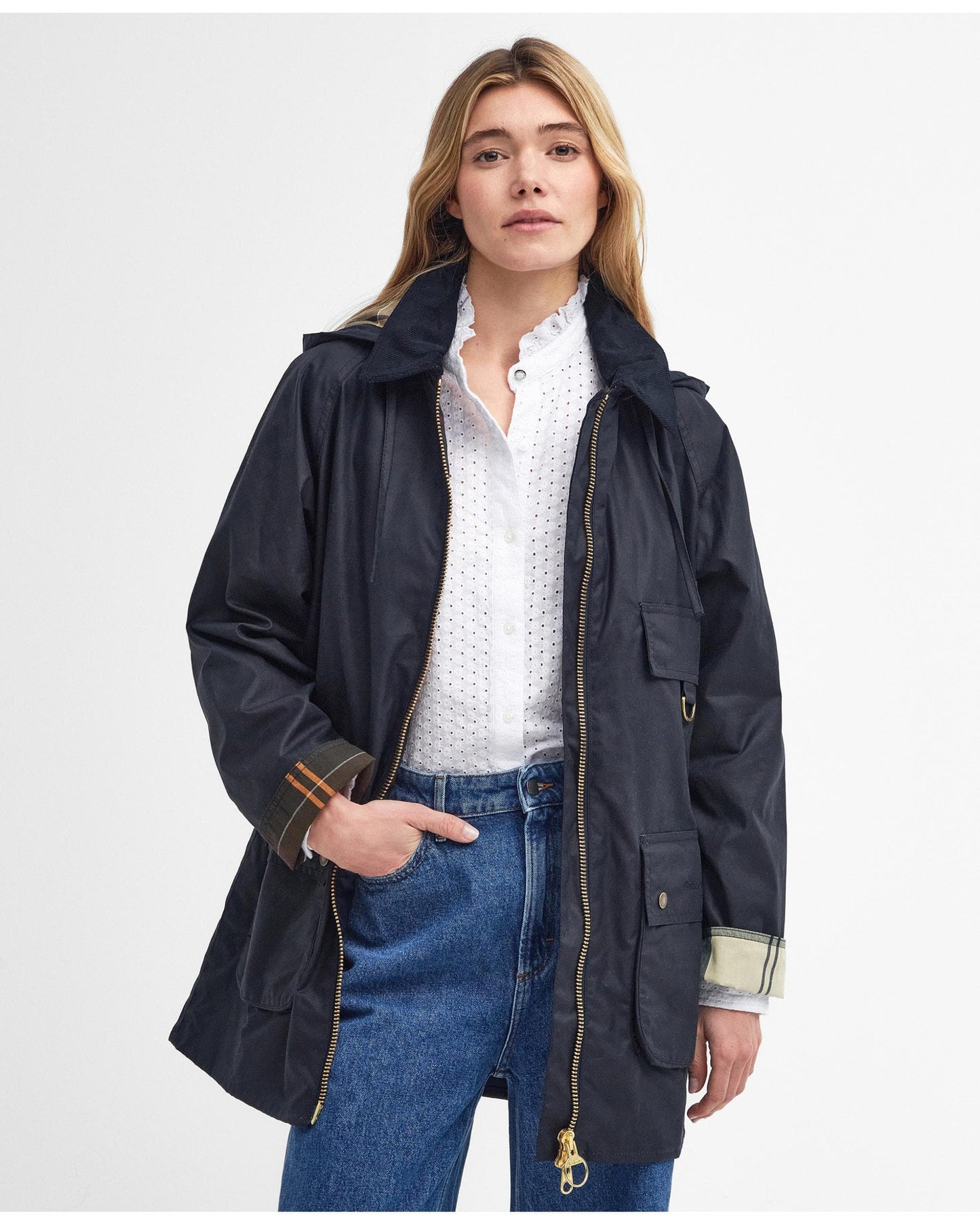 Barbour Highclere Womens Wax Jacket - Navy