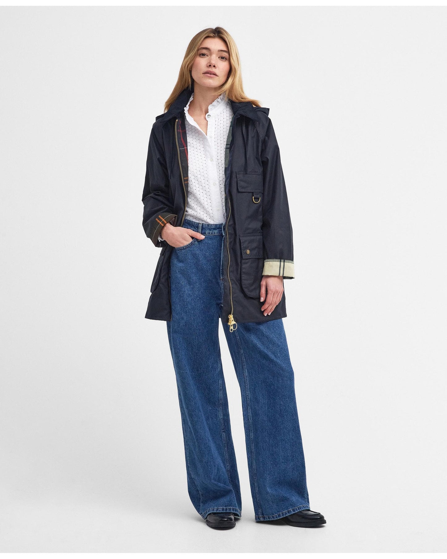 Barbour Highclere Womens Wax Jacket - Navy