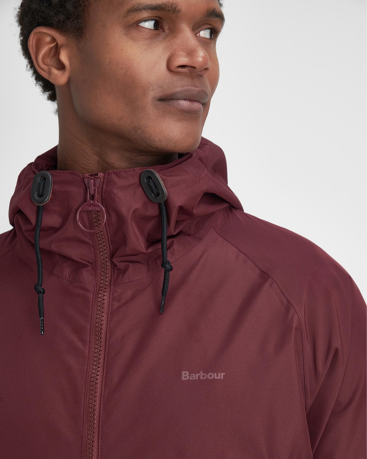 Barbour Hooded Domus Mens Waterproof Jacket - Bordeaux