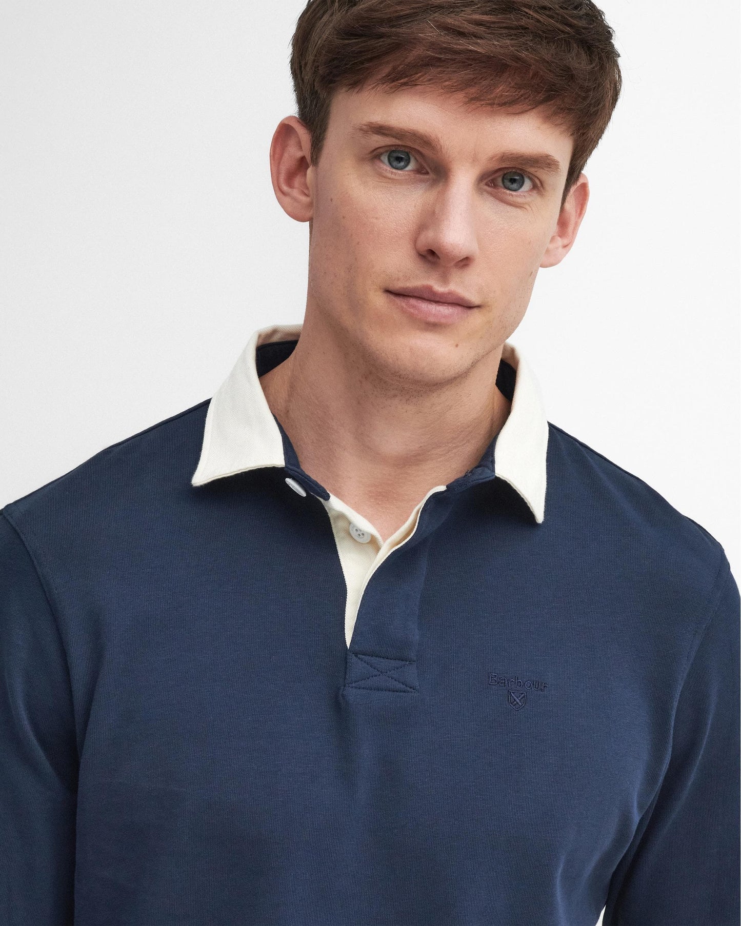 Barbour Howtown Mens Long Sleeve Rugby Shirt - Navy