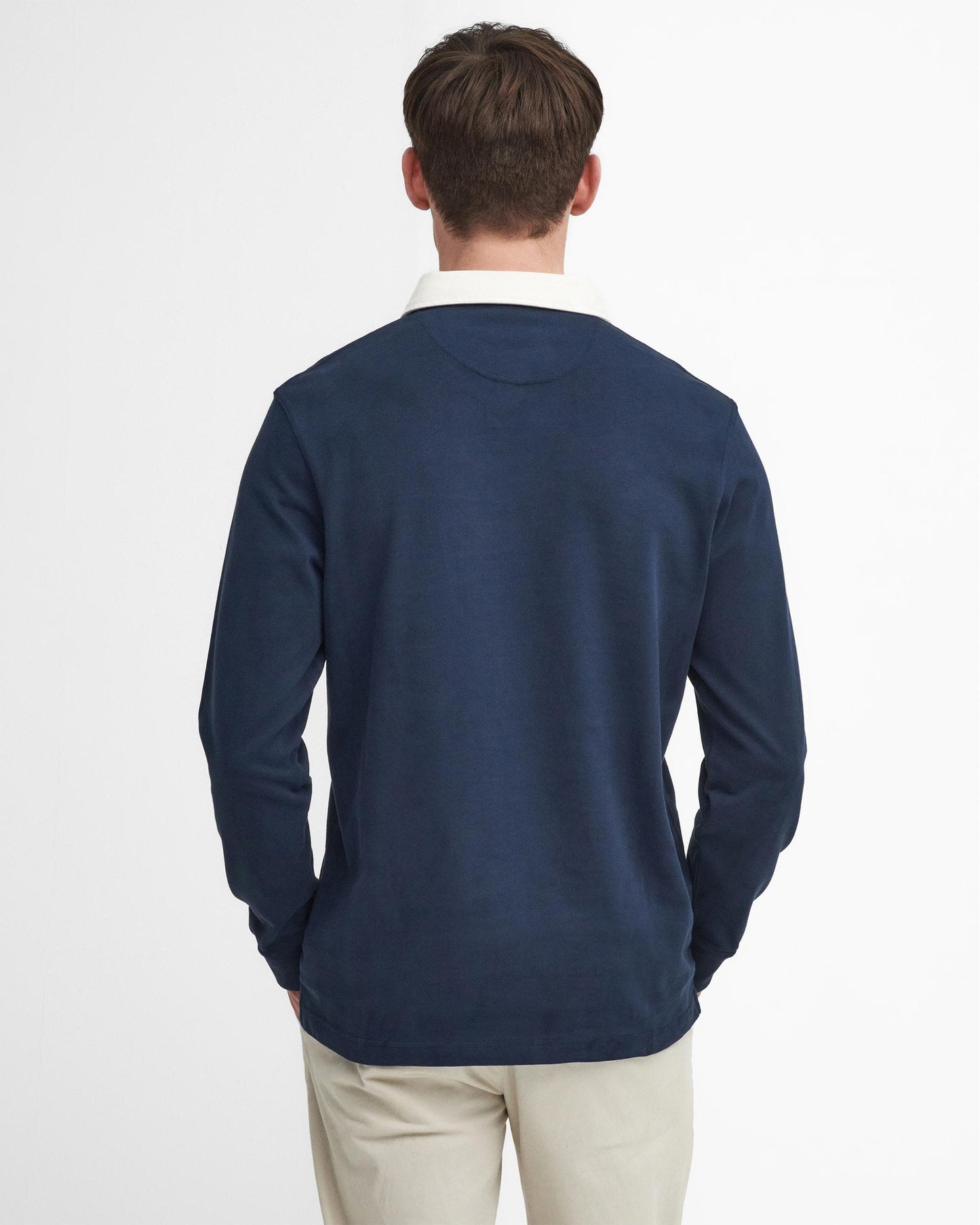 Barbour Howtown Mens Long Sleeve Rugby Shirt - Navy
