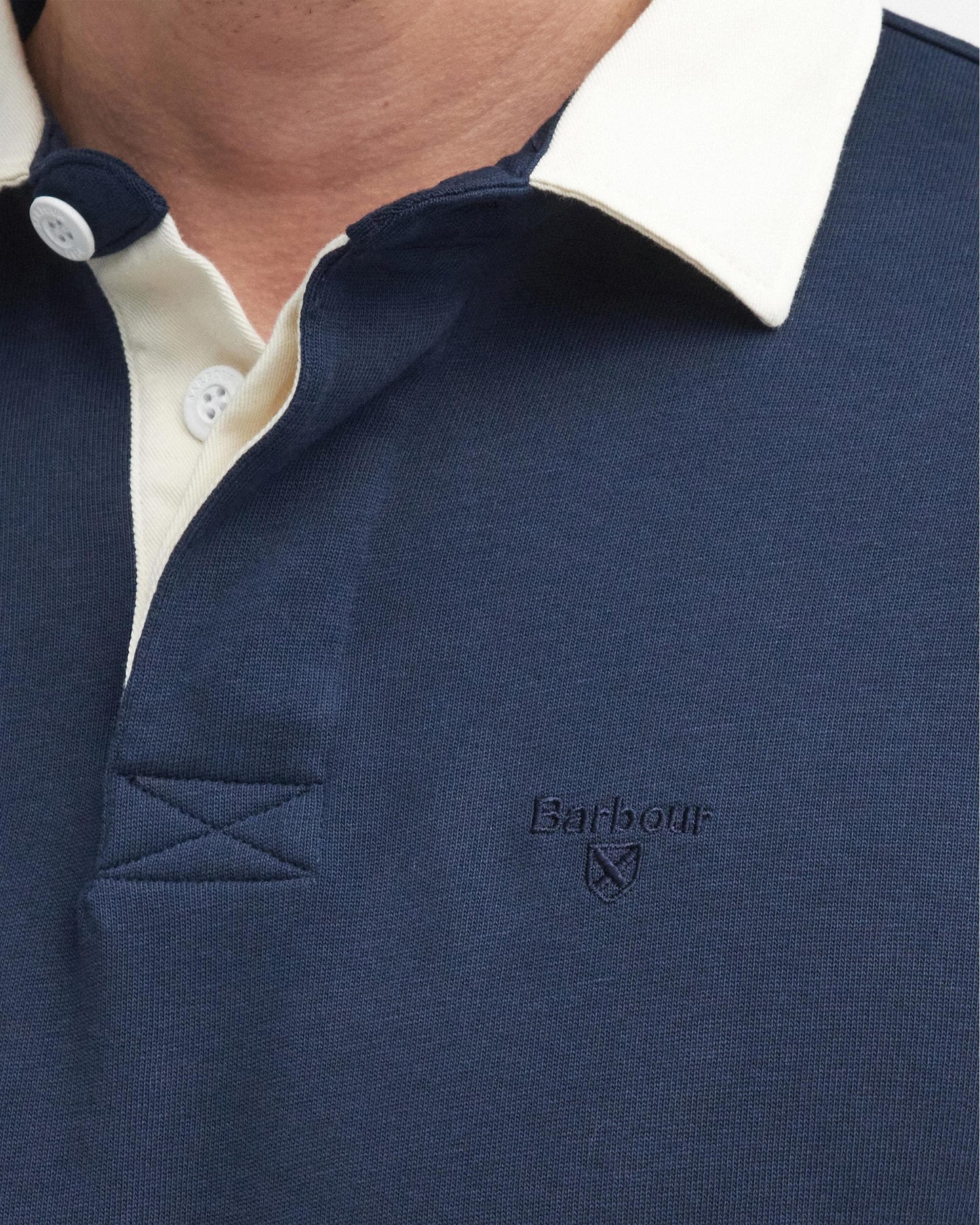 Barbour Howtown Mens Long Sleeve Rugby Shirt - Navy