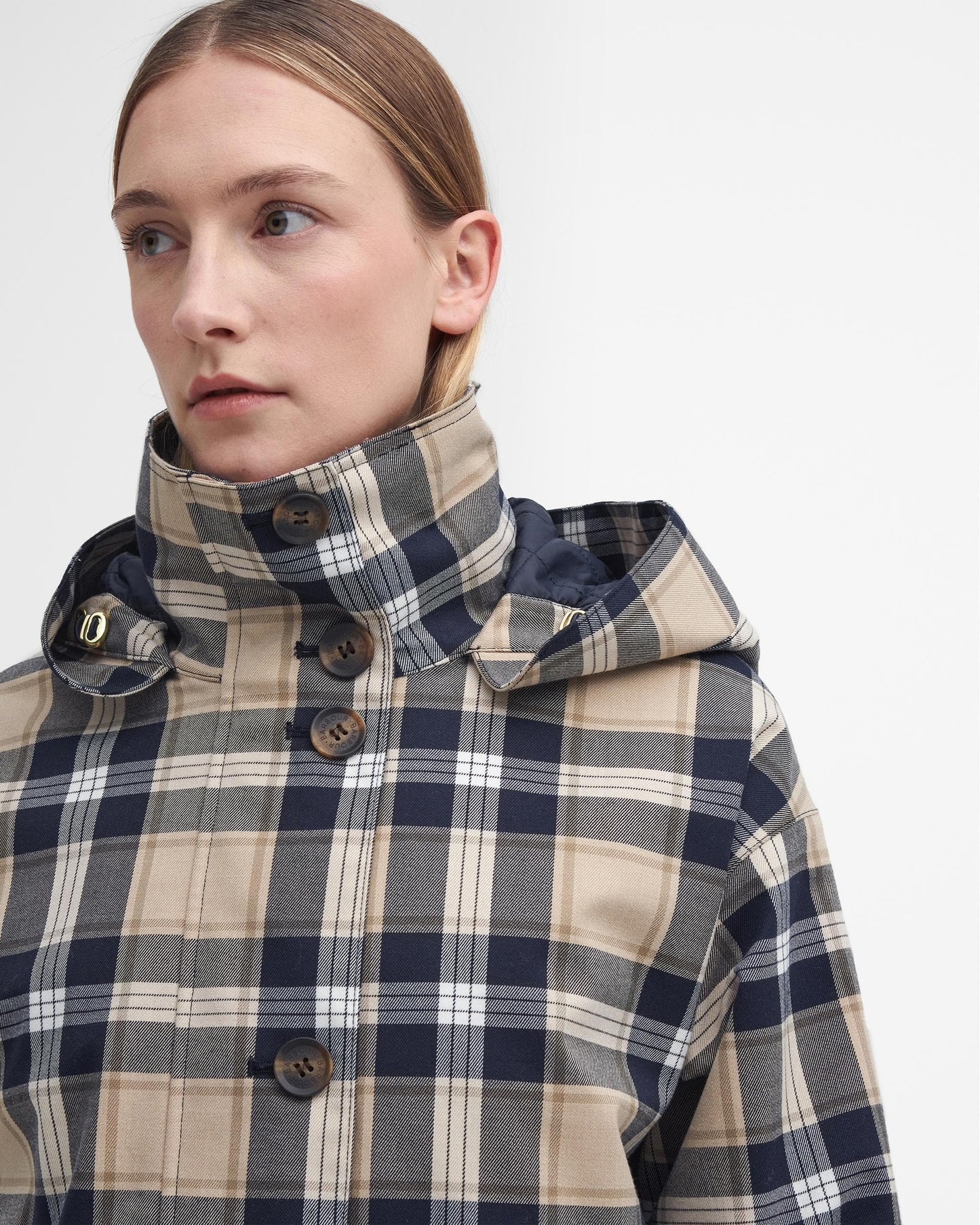 Barbour Iris Womens Long Tartan Waterproof Jacket
