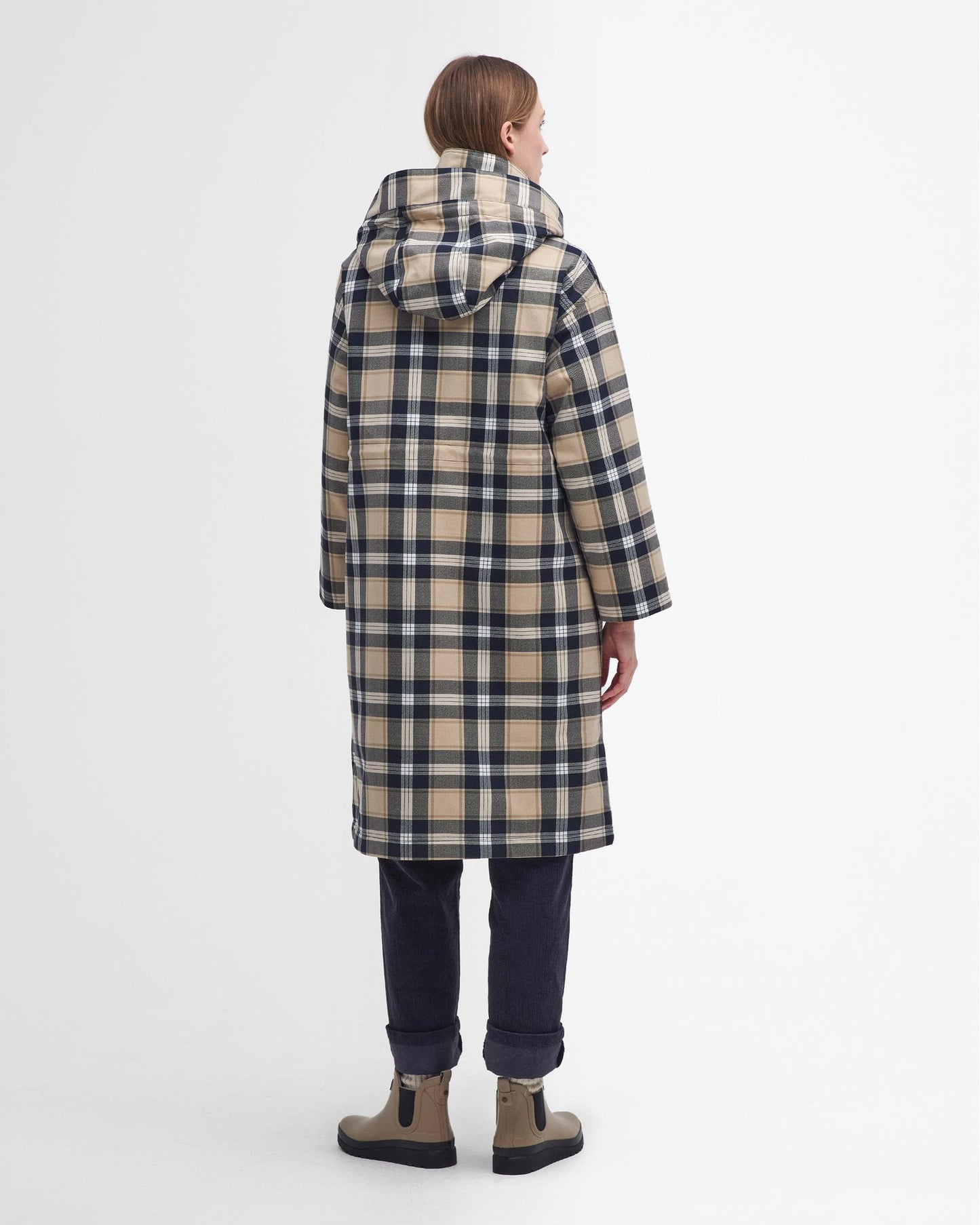 Barbour Iris Womens Long Tartan Waterproof Jacket