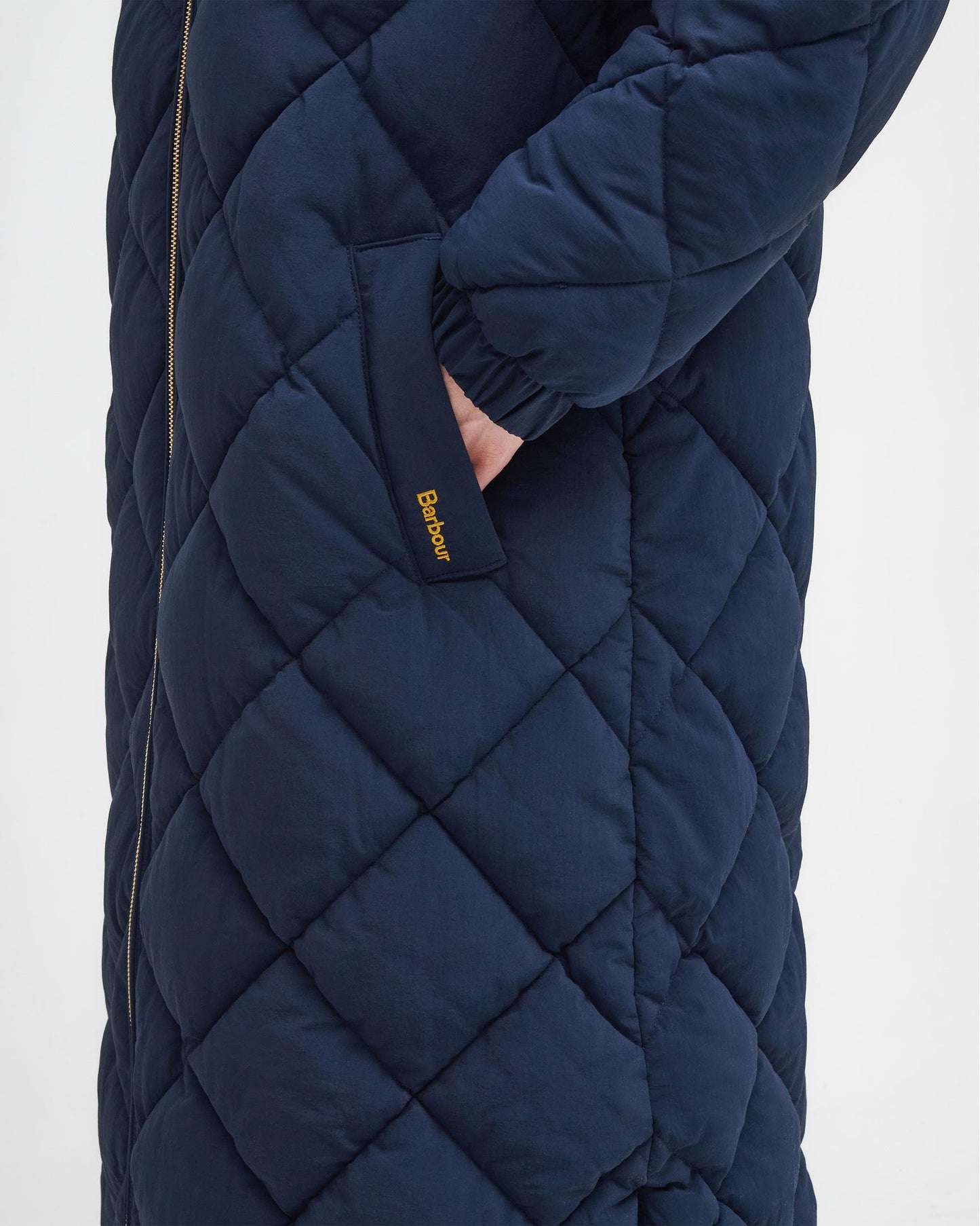 Barbour Kirkton Womens Long Puffer Jacket - Navy/Classic