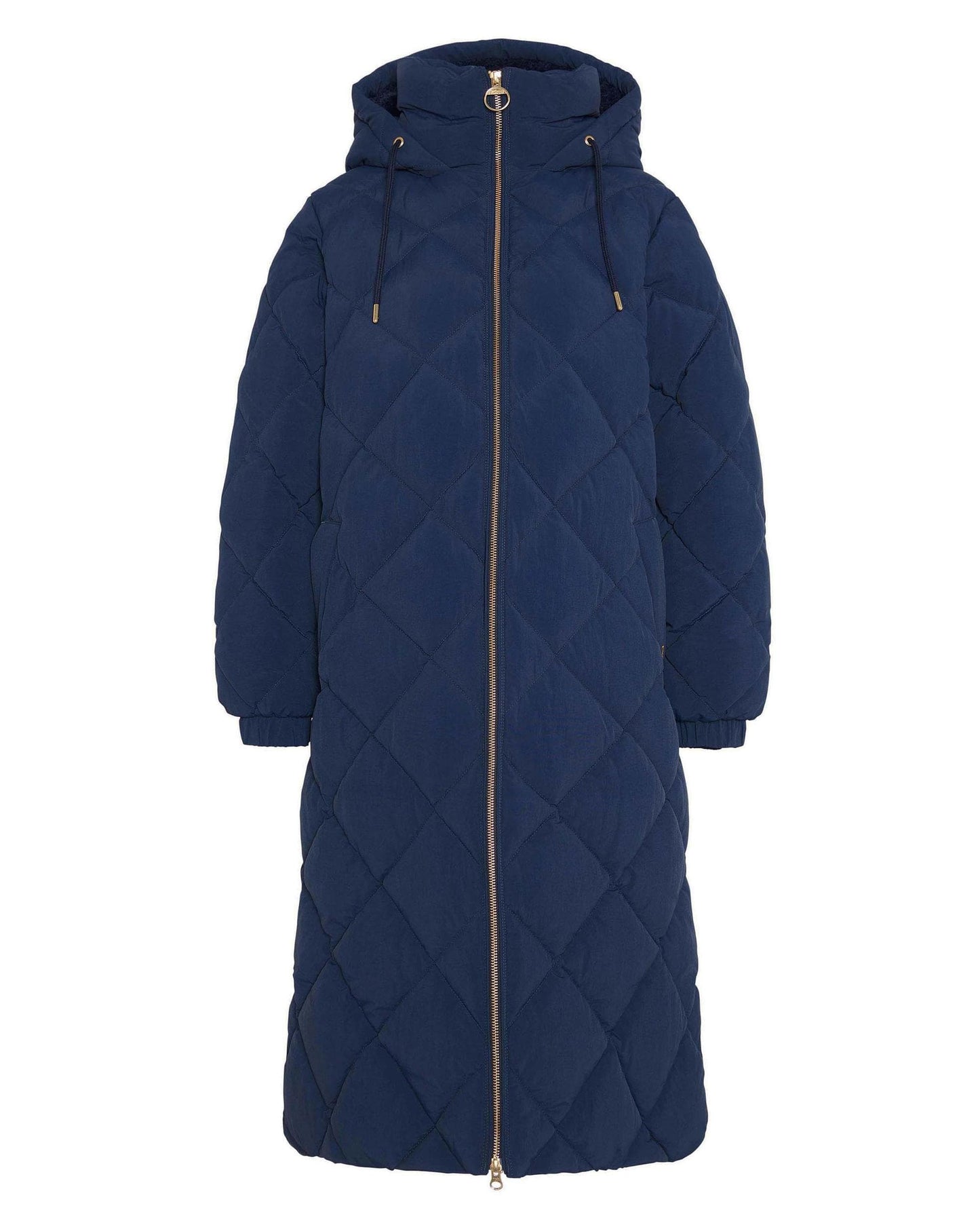 Barbour Kirkton Womens Long Puffer Jacket - Navy/Classic