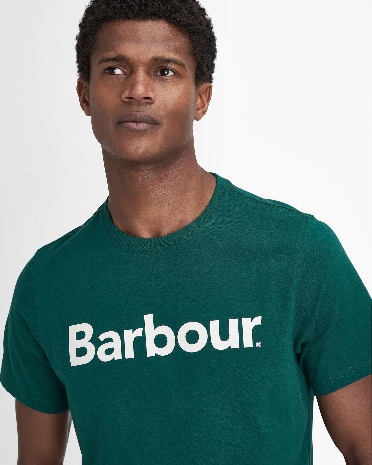 Barbour Logo Mens T-Shirt - Evergreen