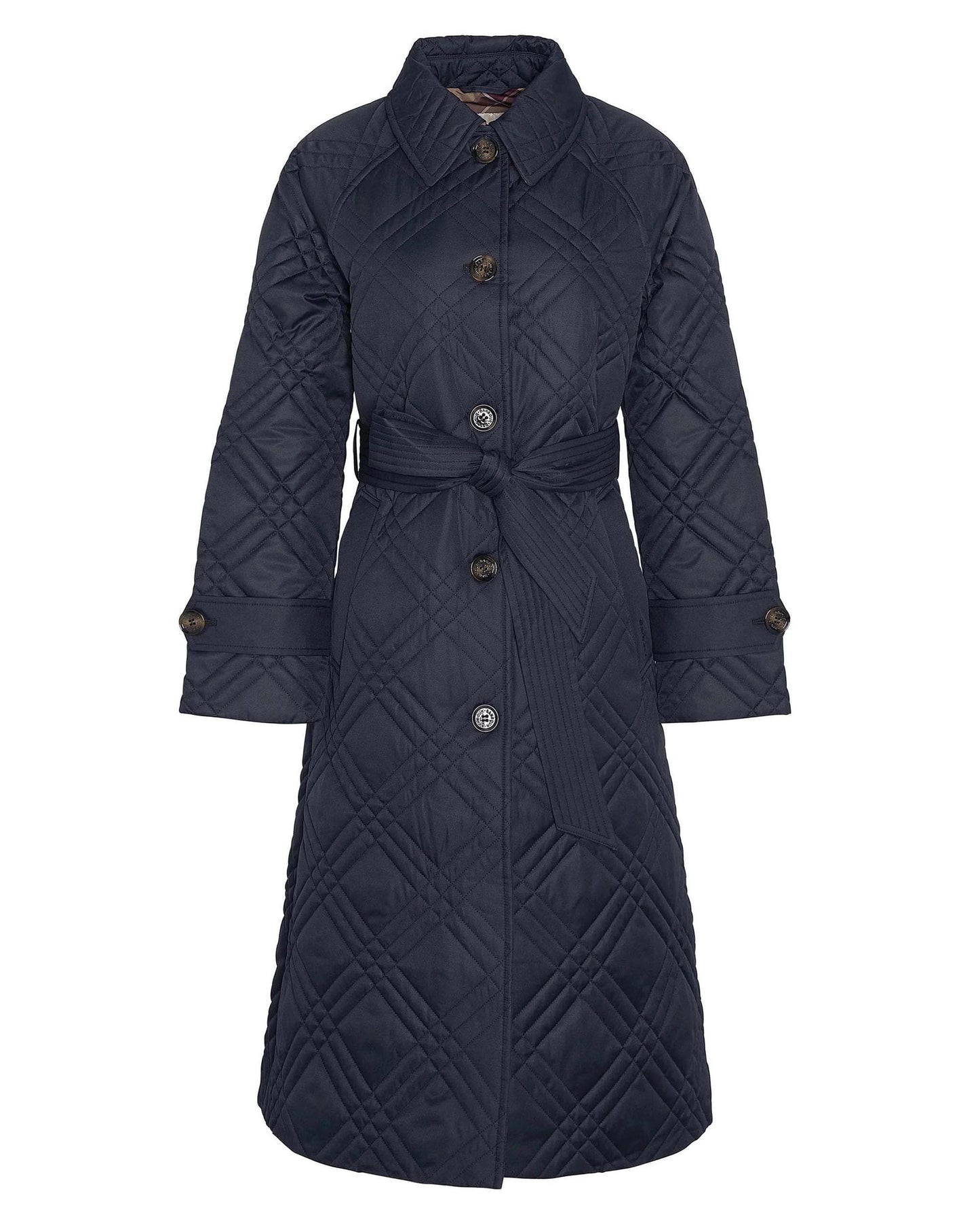 Barbour Mariah Womens Long Quilted Trench Coat