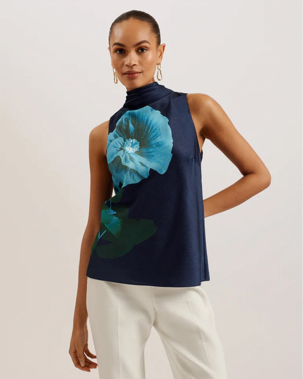Ted Baker Setsuko Womens Cowl Neck Sleeveless Top