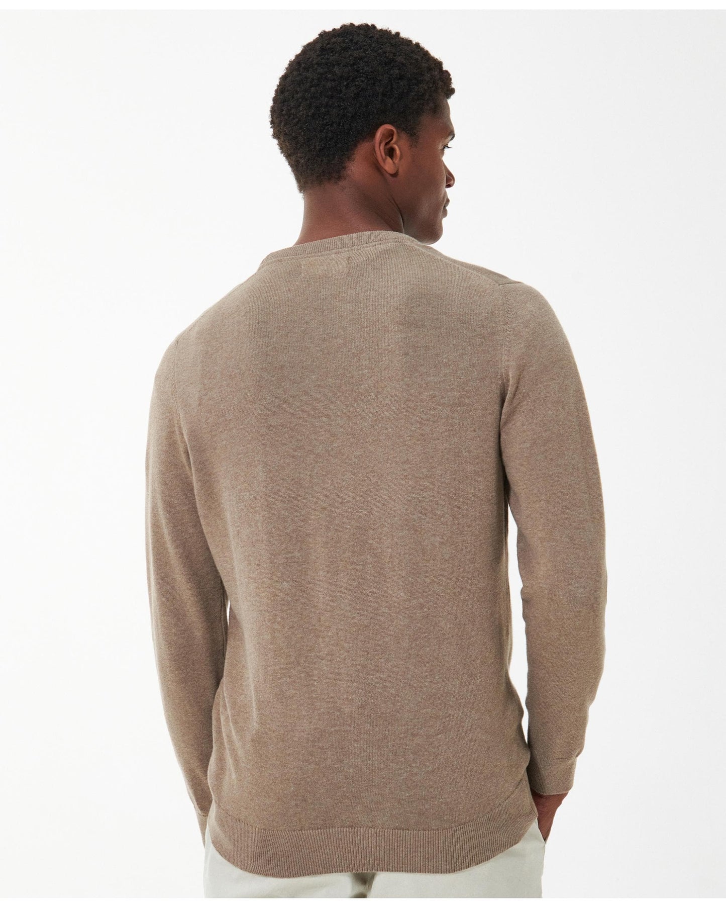 Barbour Pima Cotton Mens Crew Sweatshirt - Military Brown