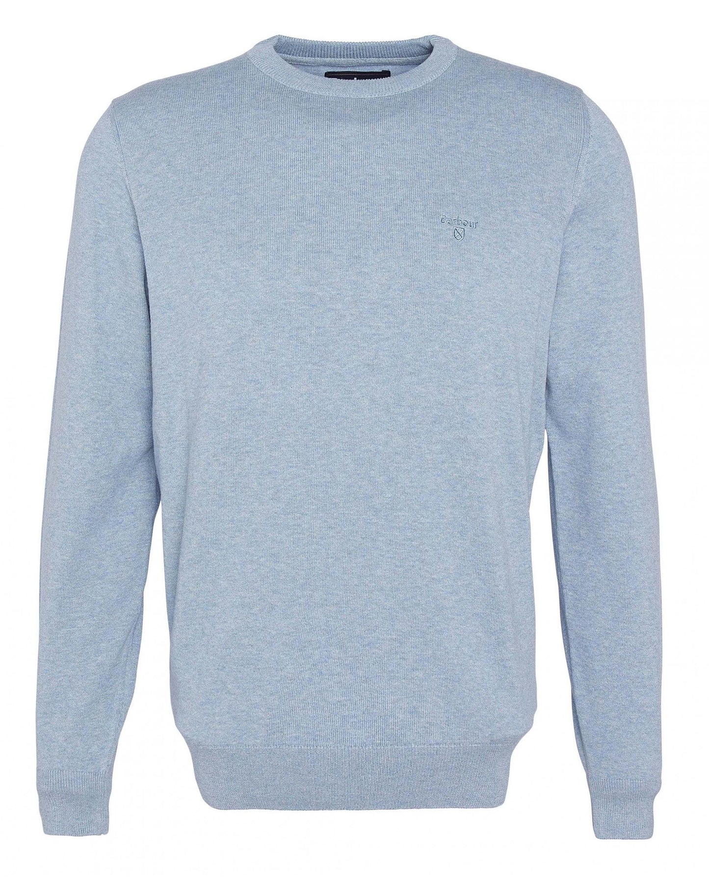 Barbour Pima Cotton Mens Crew Sweatshirt - Mineral Blue