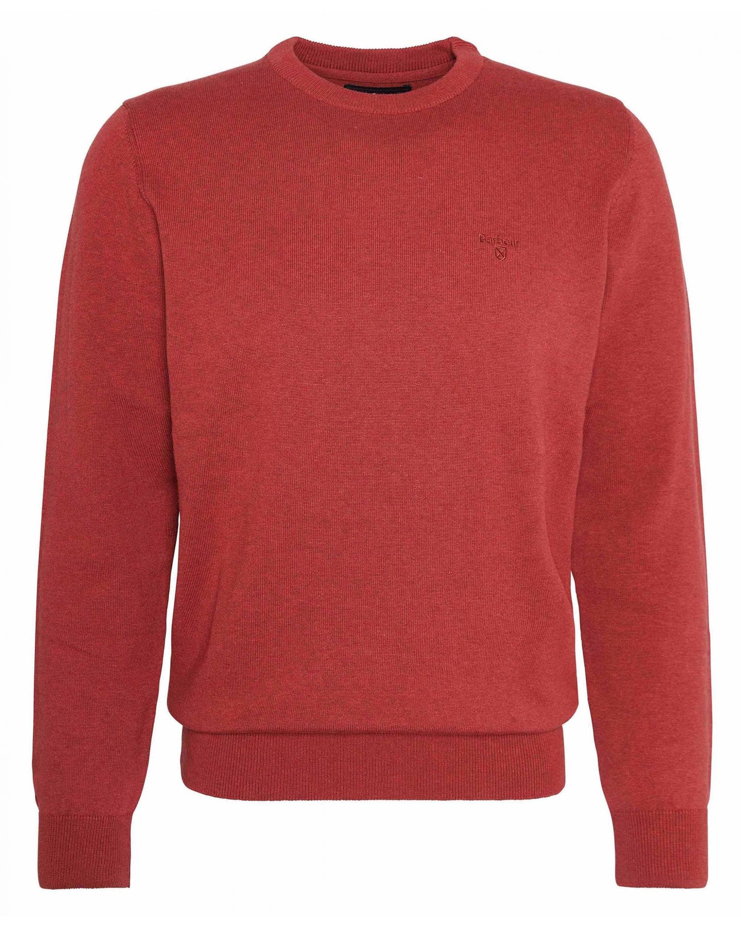 Barbour Pima Cotton Mens Crew Sweatshirt - Highland Red