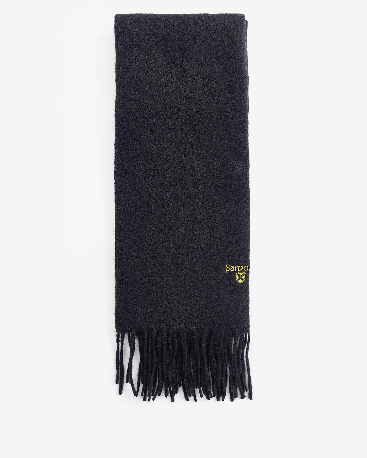 Barbour Unisex Plain Lambswool Scarf - Black