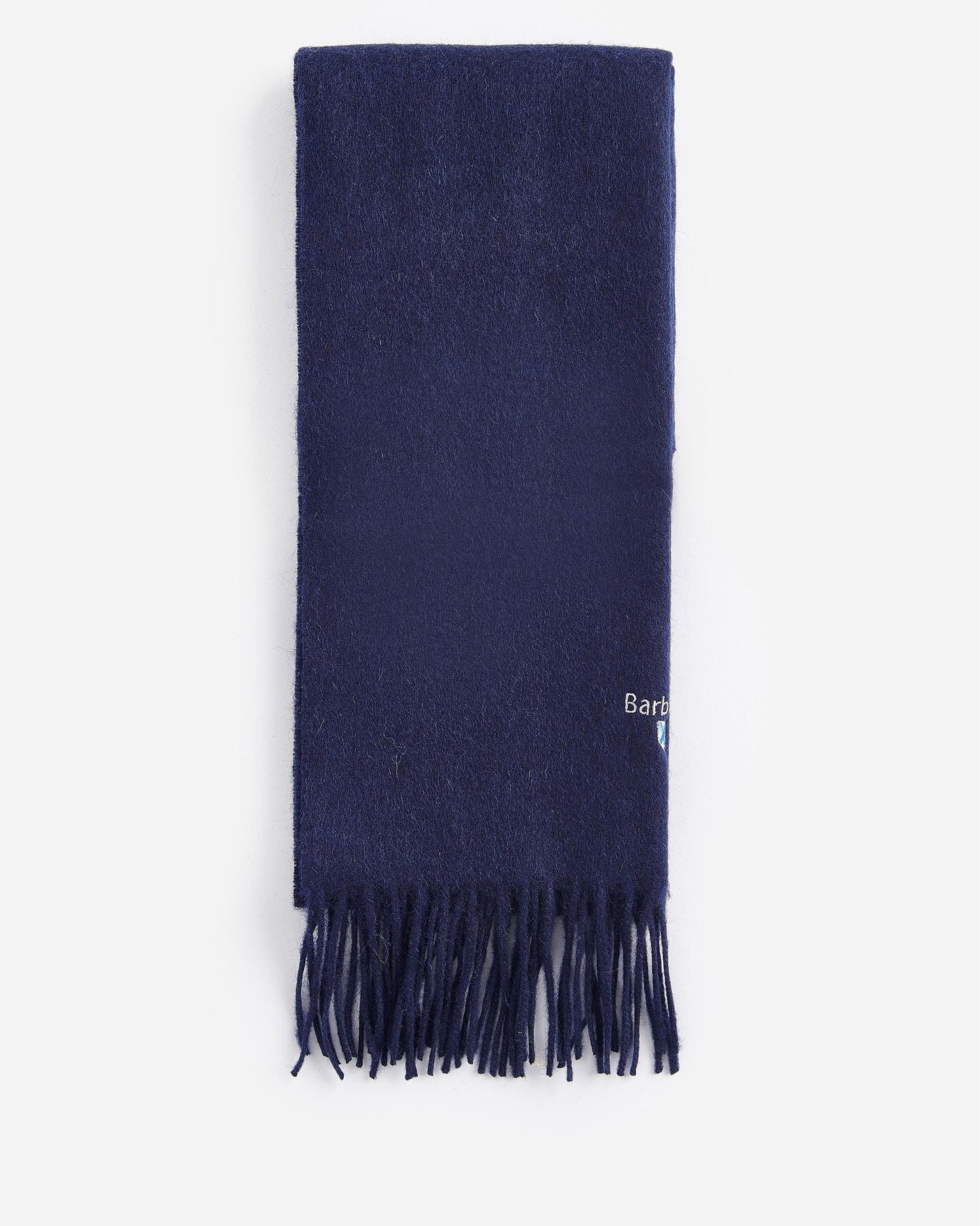 Barbour Unisex Plain Lambswool Scarf - Navy