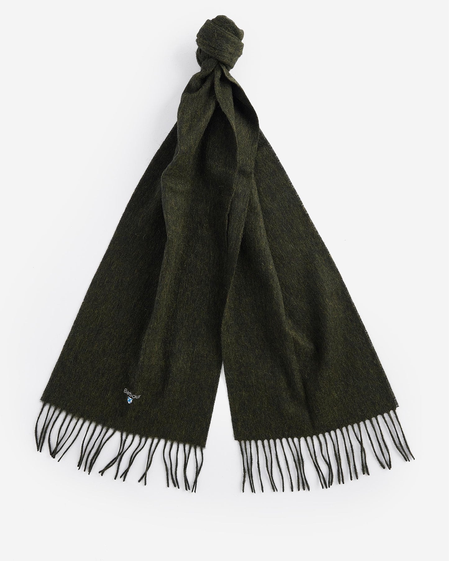 Barbour Unisex Plain Lambswool Scarf - Seaweed
