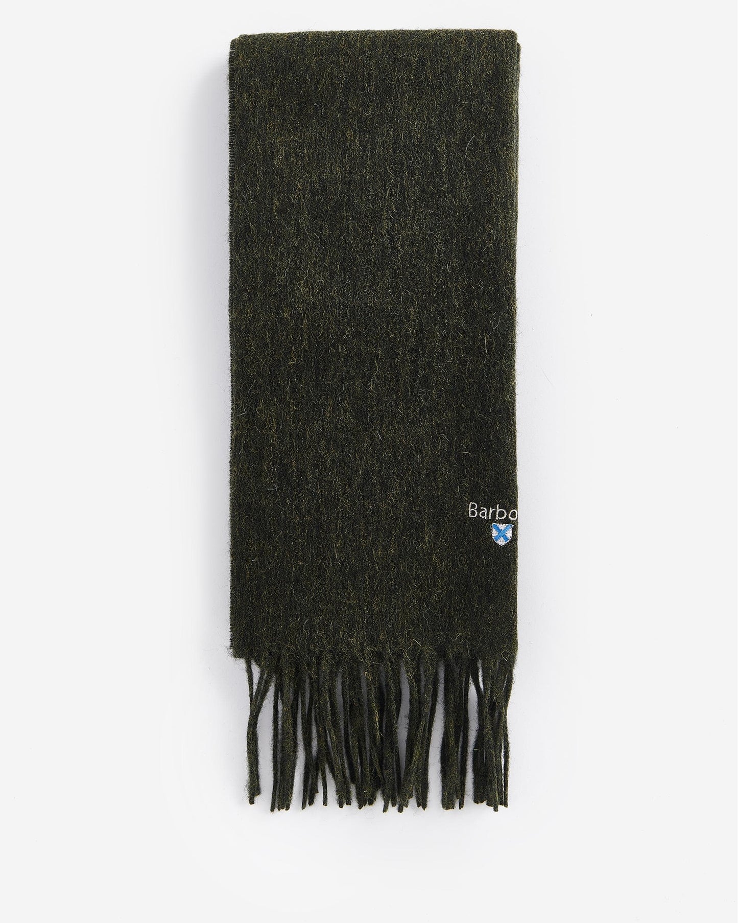 Barbour Unisex Plain Lambswool Scarf - Seaweed