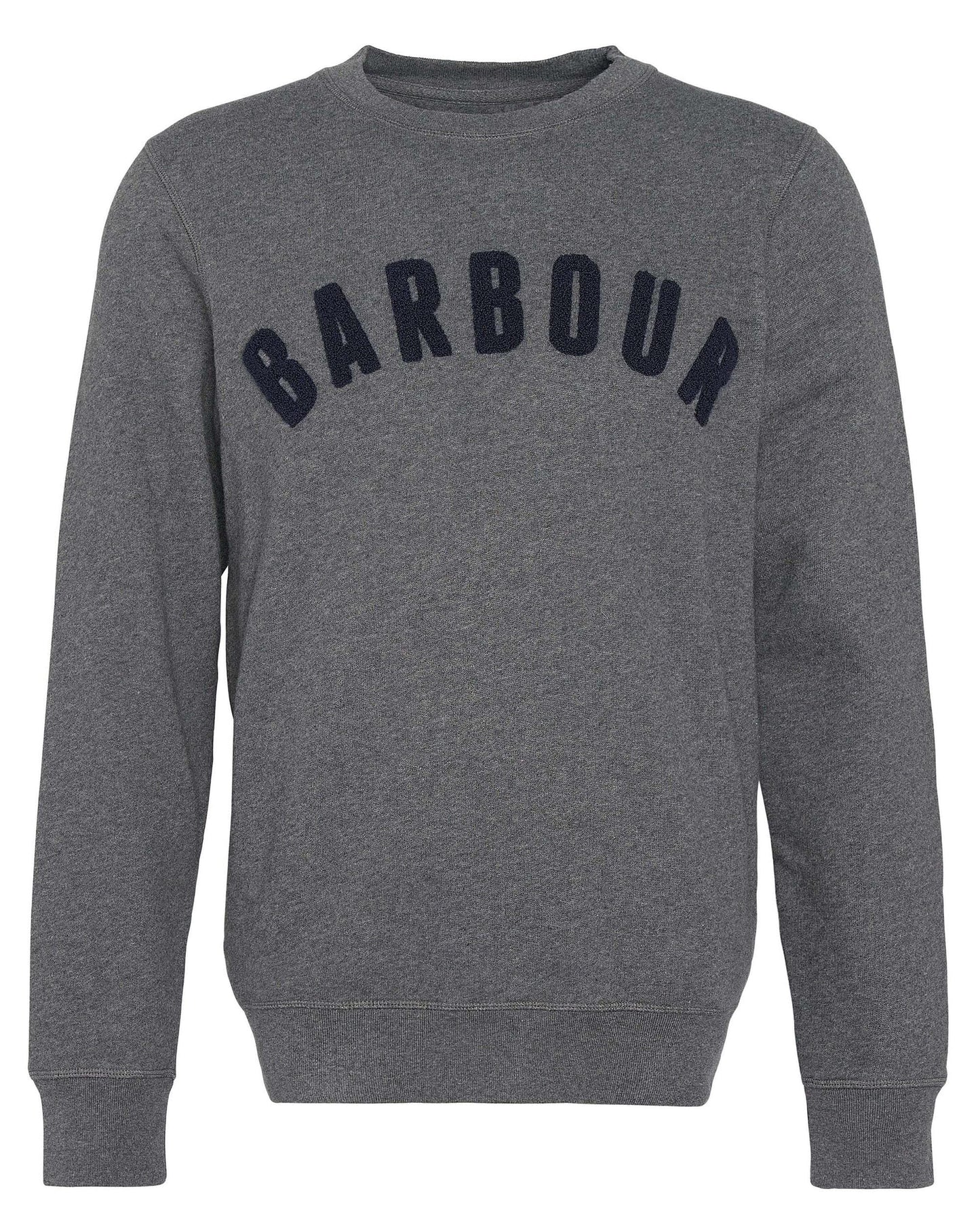 Barbour Prep Logo Crew Mens Sweatshirt - Mid Grey Marl