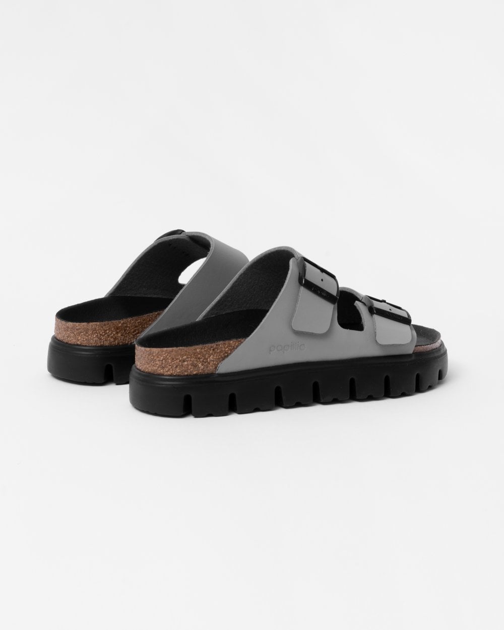 Birkenstock Papillio Arizona Chunky Womens Birko-Flor Sandals - Stone Coin/Black