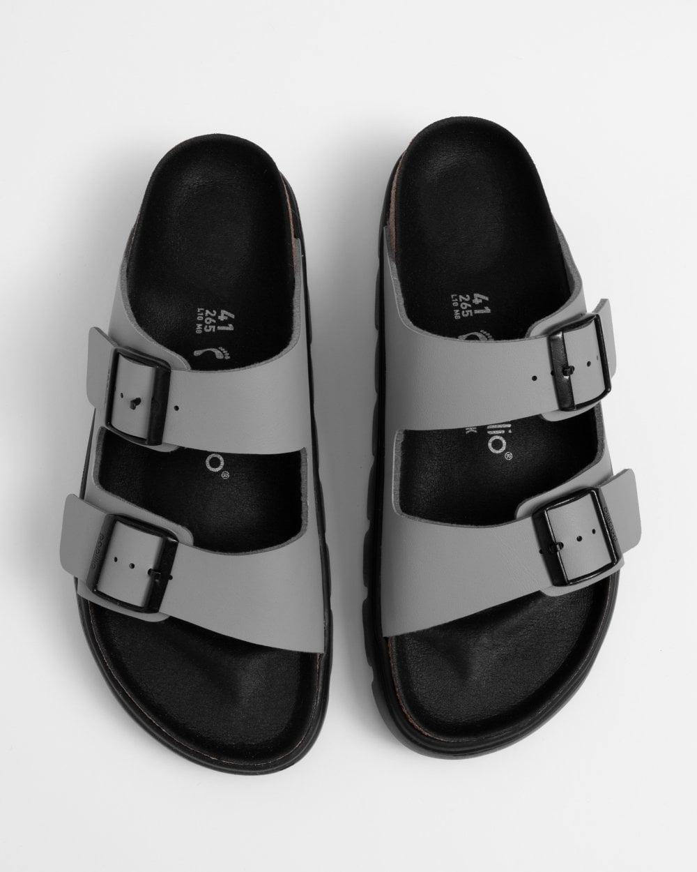 Birkenstock Papillio Arizona Chunky Womens Birko-Flor Sandals - Stone Coin/Black