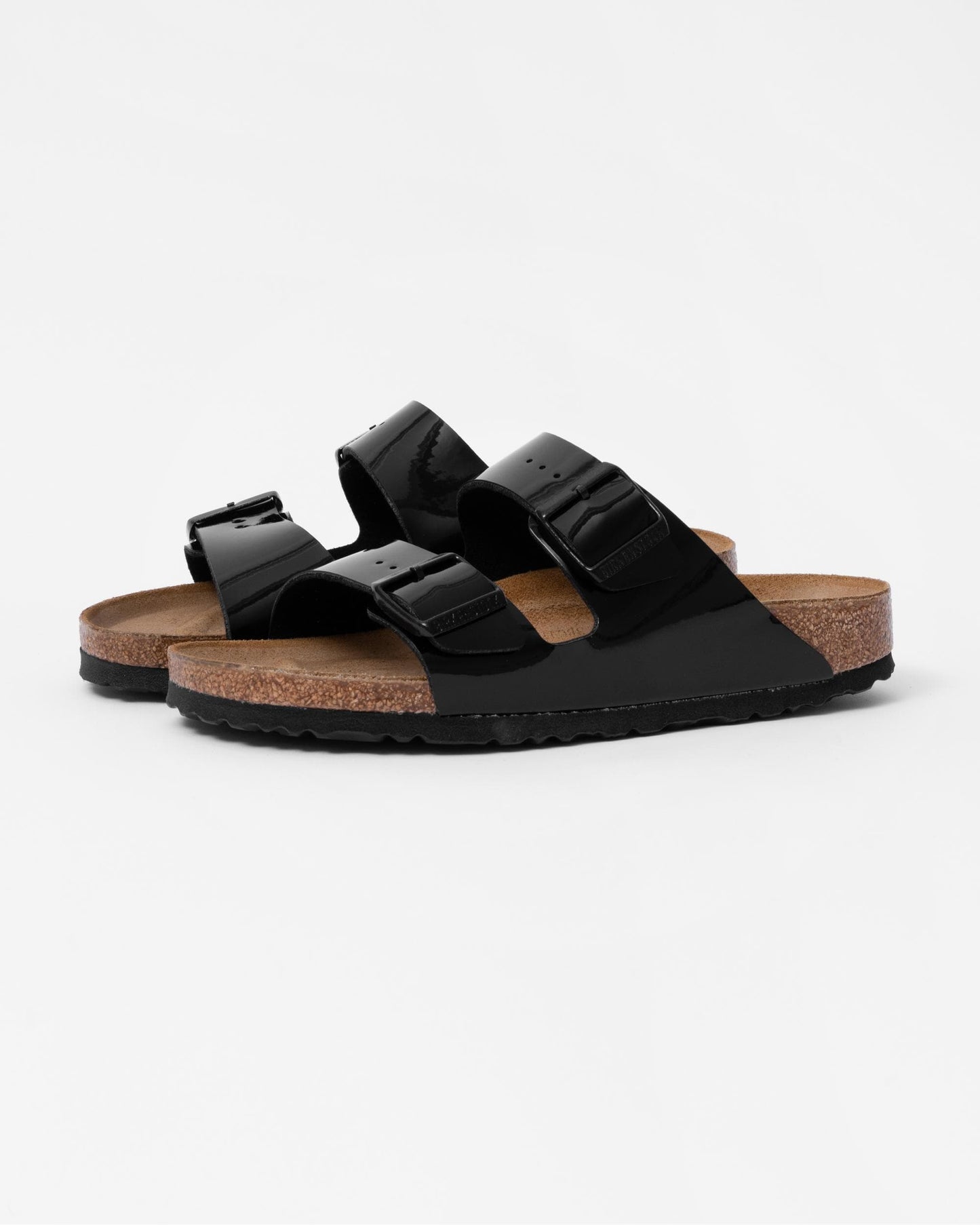 Birkenstock Arizona Birko-Flor Patent Womens Sandals - Black