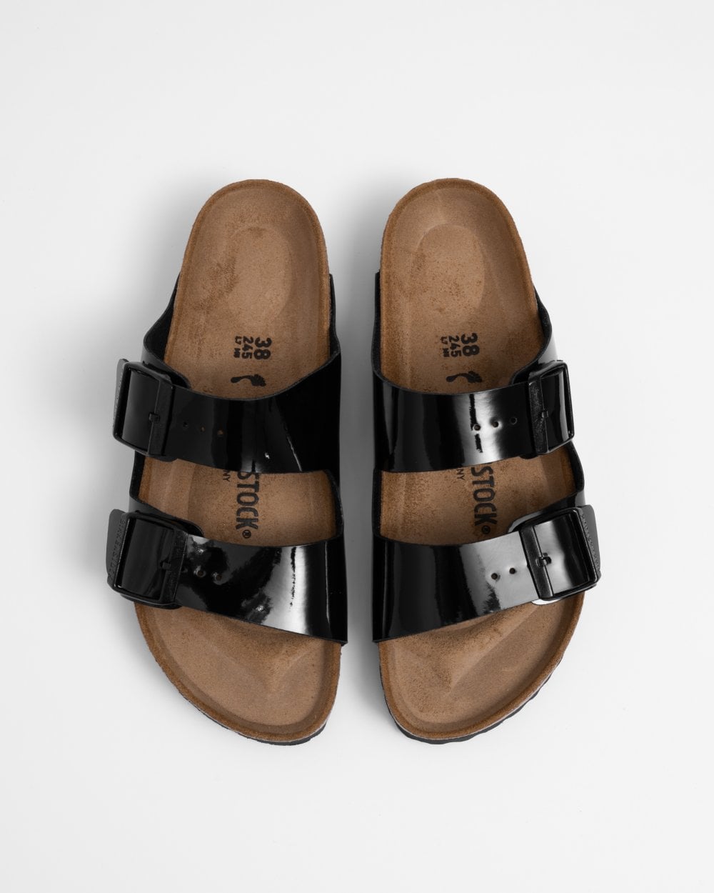 Birkenstock Arizona Birko-Flor Patent Womens Sandals - Black