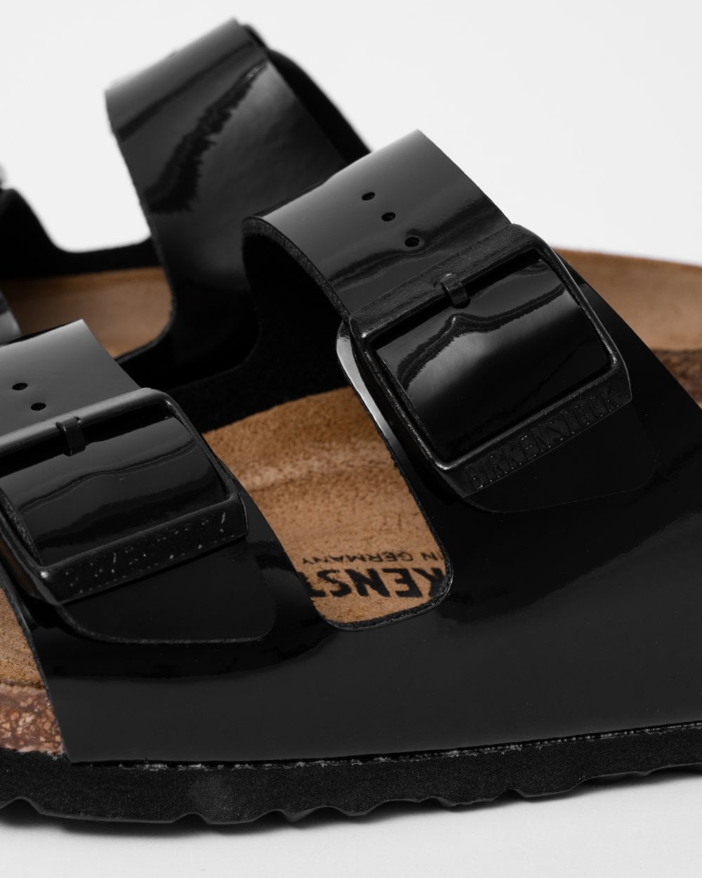 Birkenstock Arizona Birko-Flor Patent Womens Sandals - Black