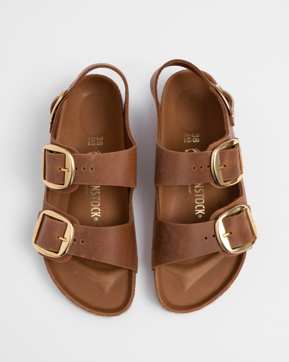 Birkenstock Milano Big Buckle Womens Oiled Leather Sandals