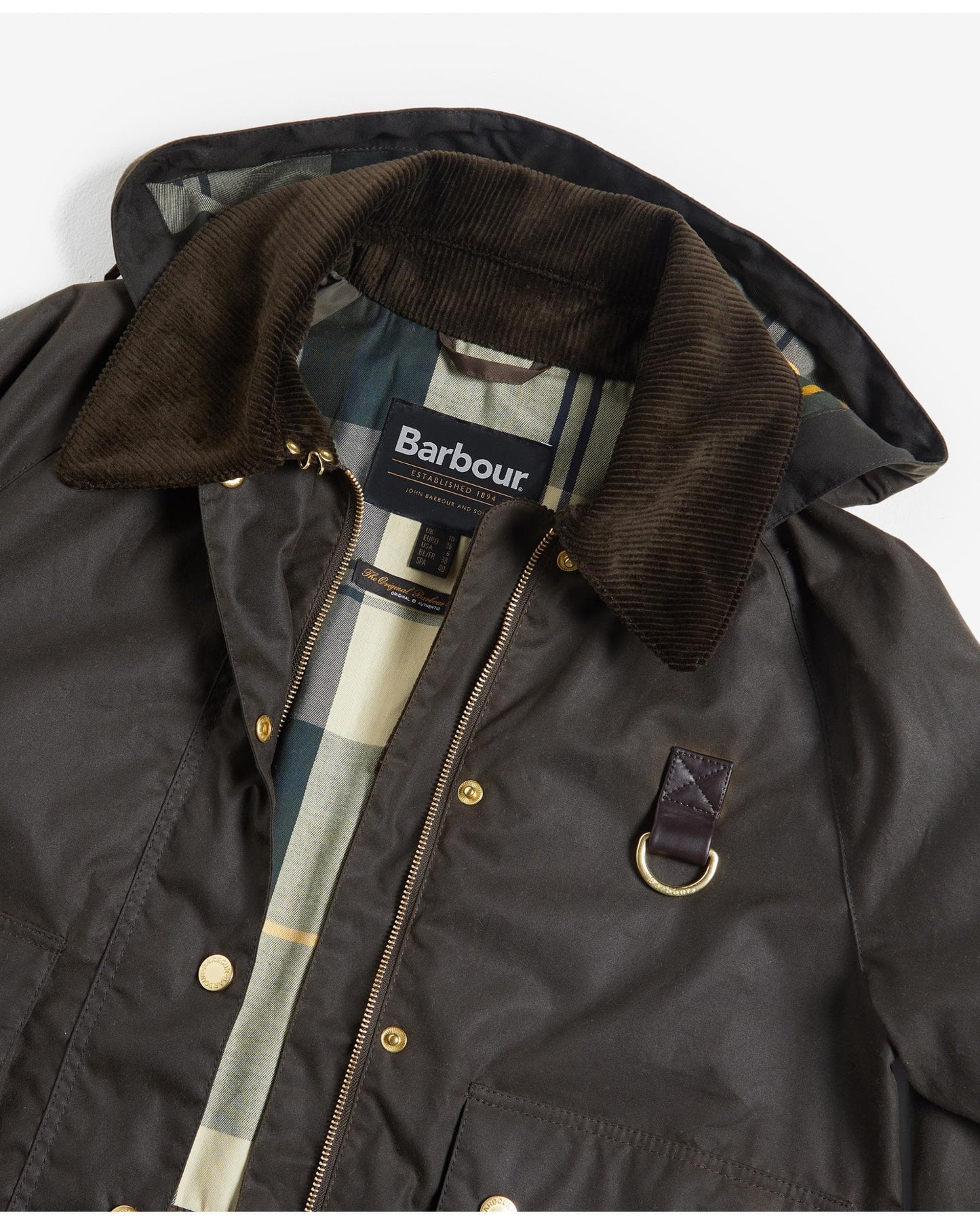 Barbour Reighton Womens Wax Jacket - Olive/Ancient