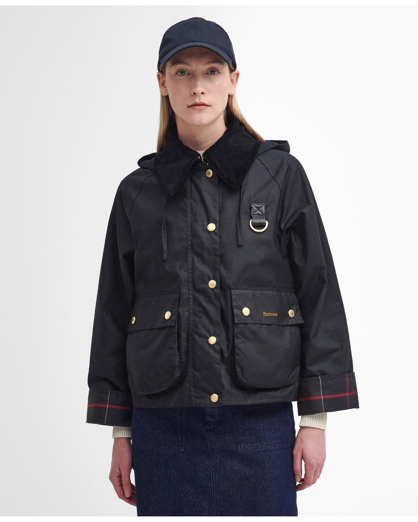 Barbour Reighton Womens Wax Jacket - Black/Classic