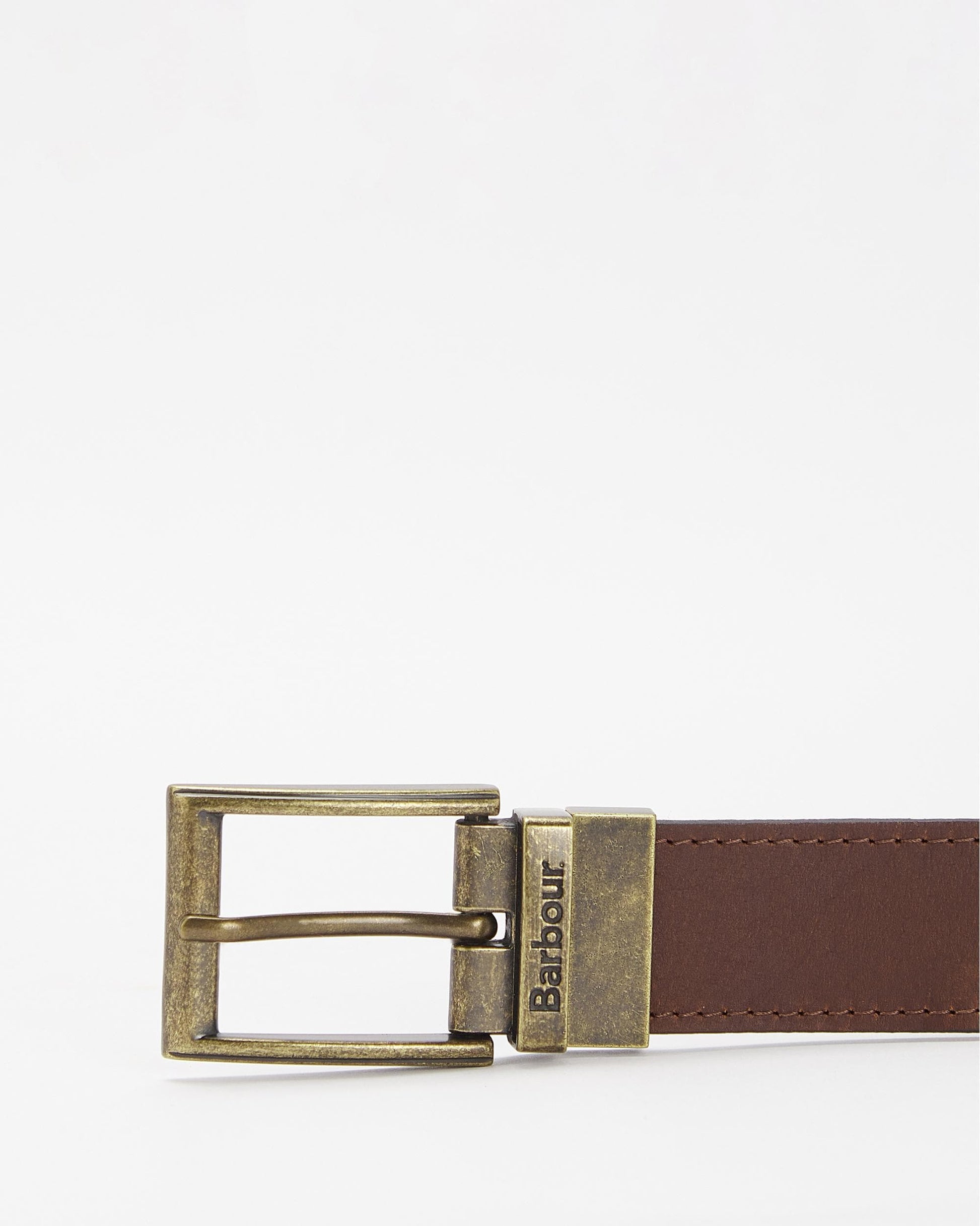 Barbour Reversible Tartan Mens Leather Belt