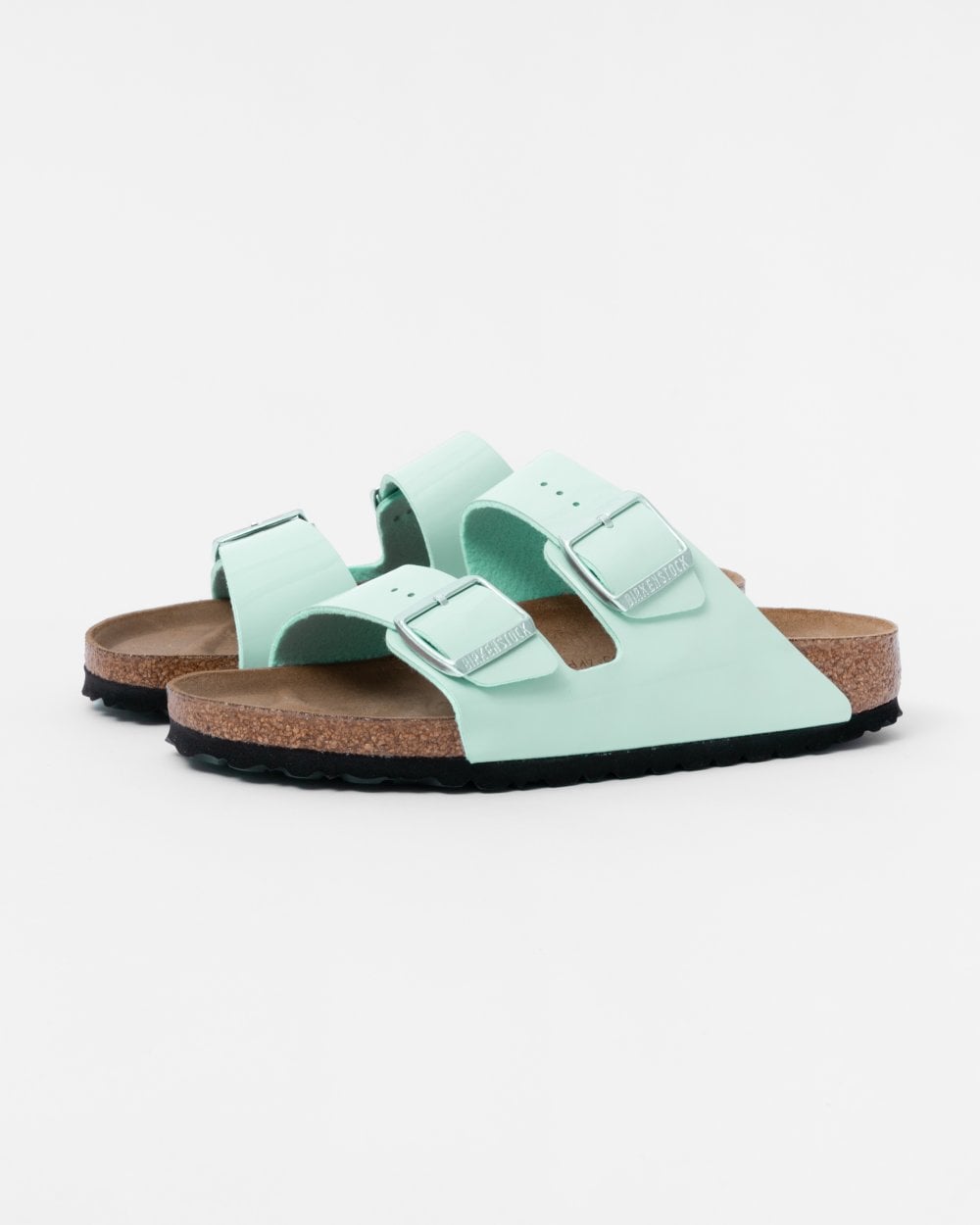 Birkenstock Arizona Birko-Flor Patent Womens Sandals - Surf Green