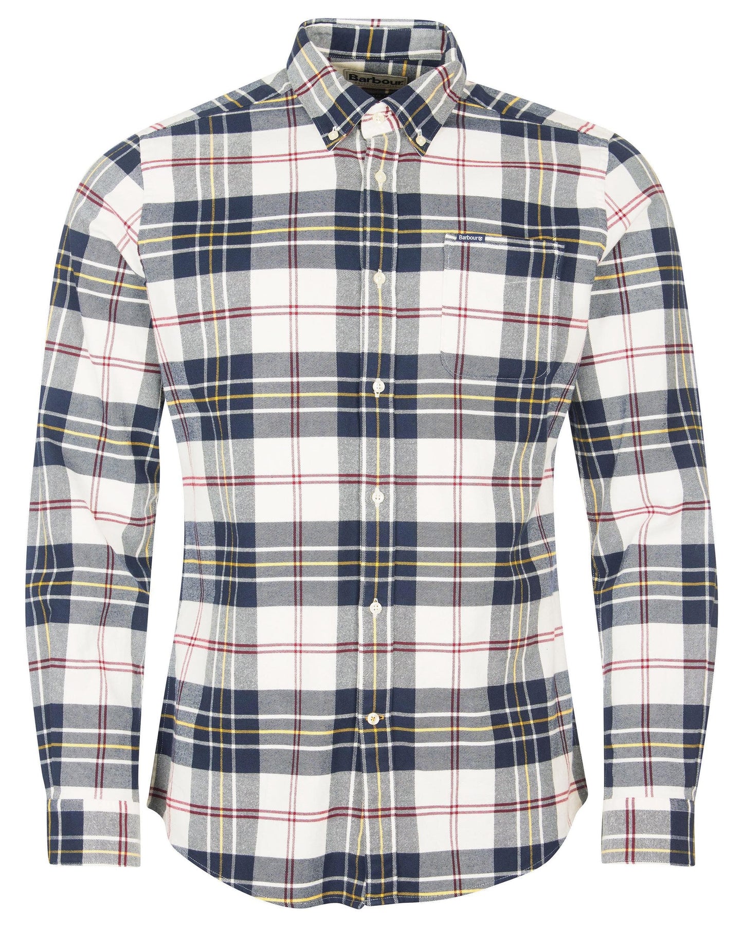 Barbour Ronan Tailored Check Mens Shirt - Ecru
