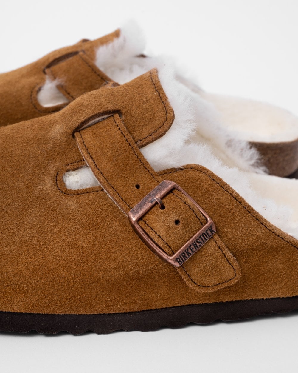 Birkenstock Boston VL Shearling Suede Leather Unisex Clogs