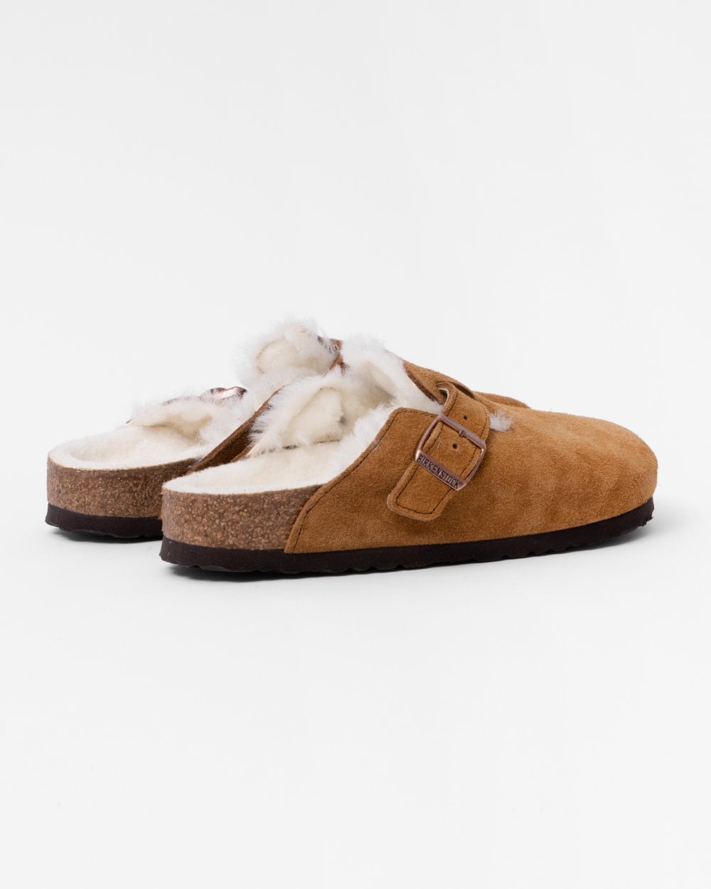 Birkenstock Boston VL Shearling Suede Leather Unisex Clogs