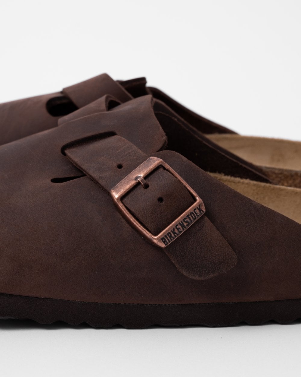 Birkenstock Boston Oiled Nubuck Leather Unisex Clogs - Habana