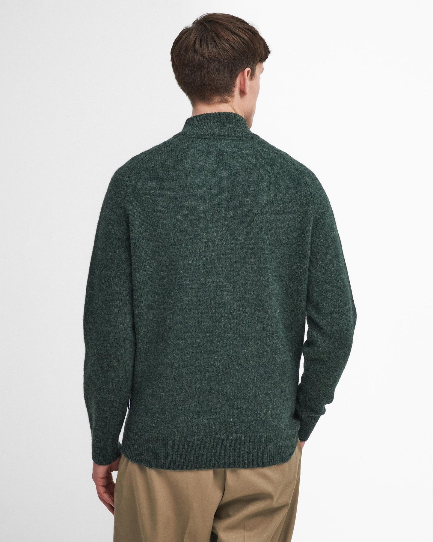 Barbour Talder Mens Half Zip Knitted Jumper - Seaweed