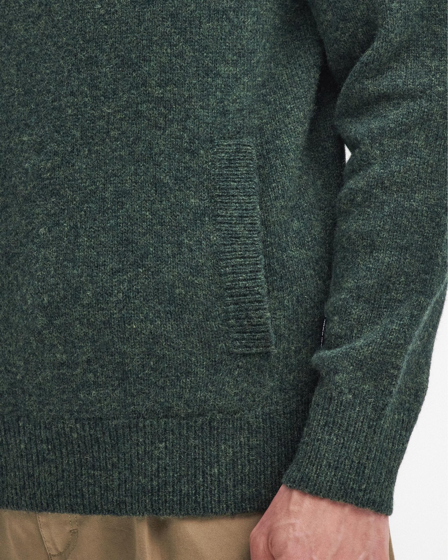 Barbour Talder Mens Half Zip Knitted Jumper - Seaweed