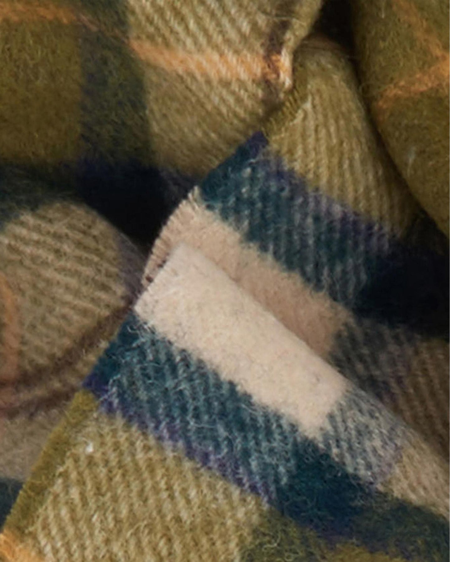 Barbour Tartan Unisex Lambswool Scarf - Ancient