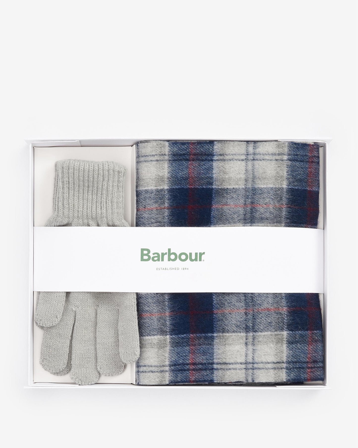 Barbour Tartan Mens Scarf & Glove Gift Set